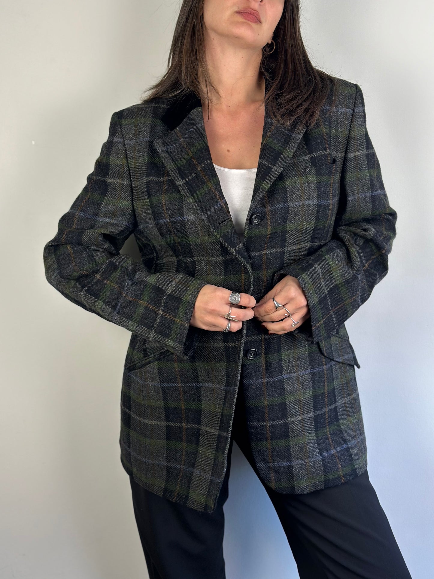 Vintage Checked Blazer