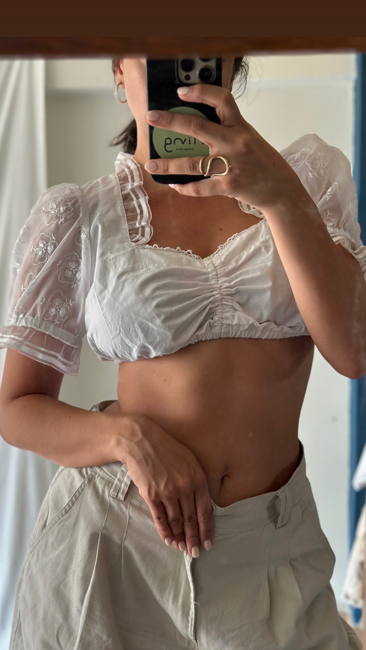 Vintage Romantic Crop Top