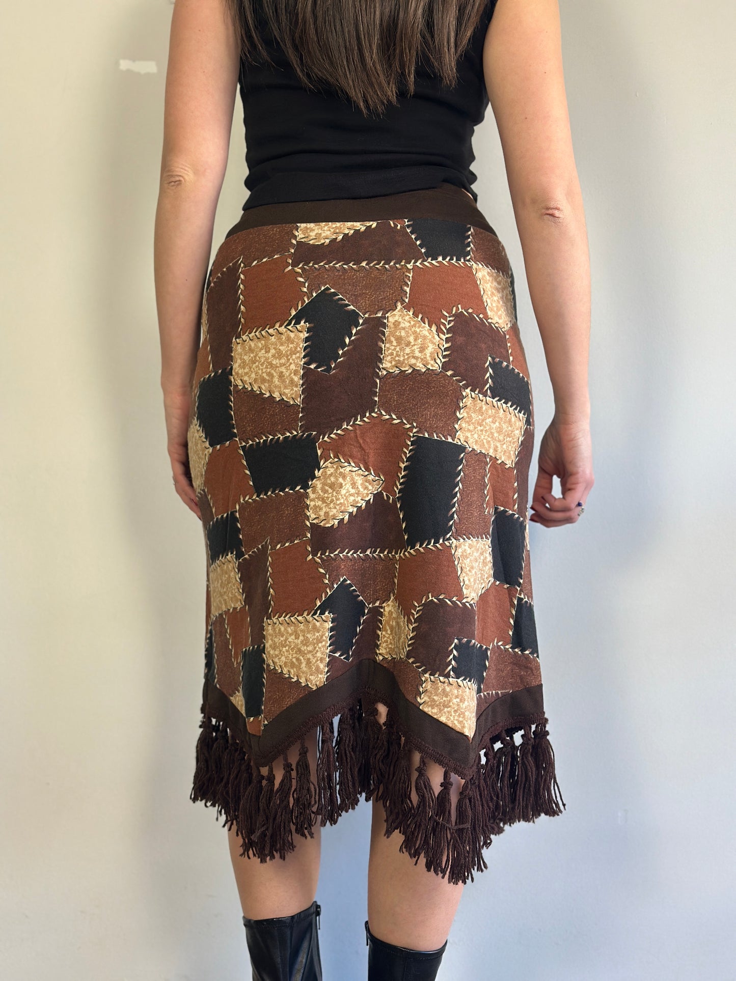 Midi Fringed Skirt