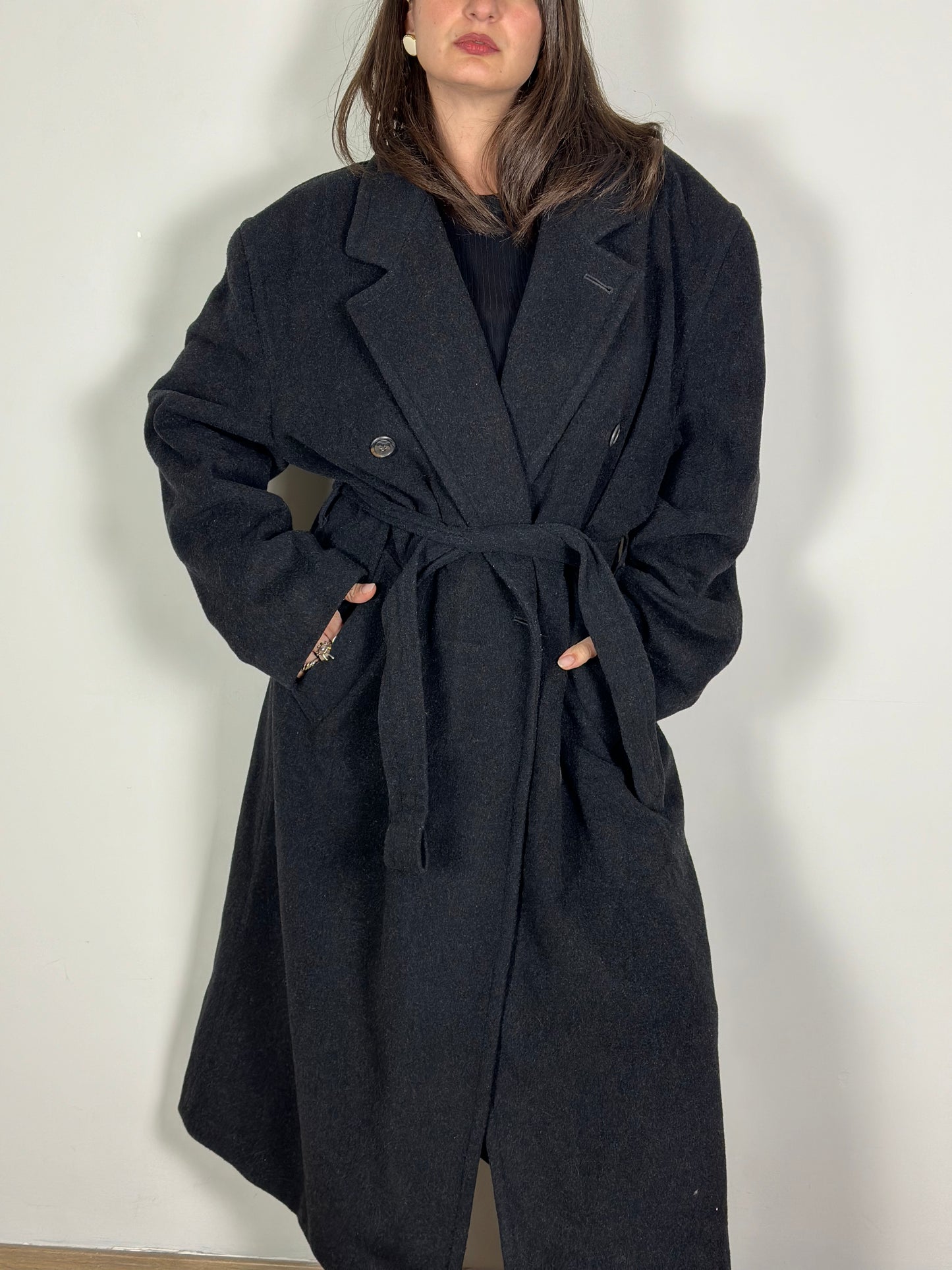 Cashmere and Wool Dark Grey Coat