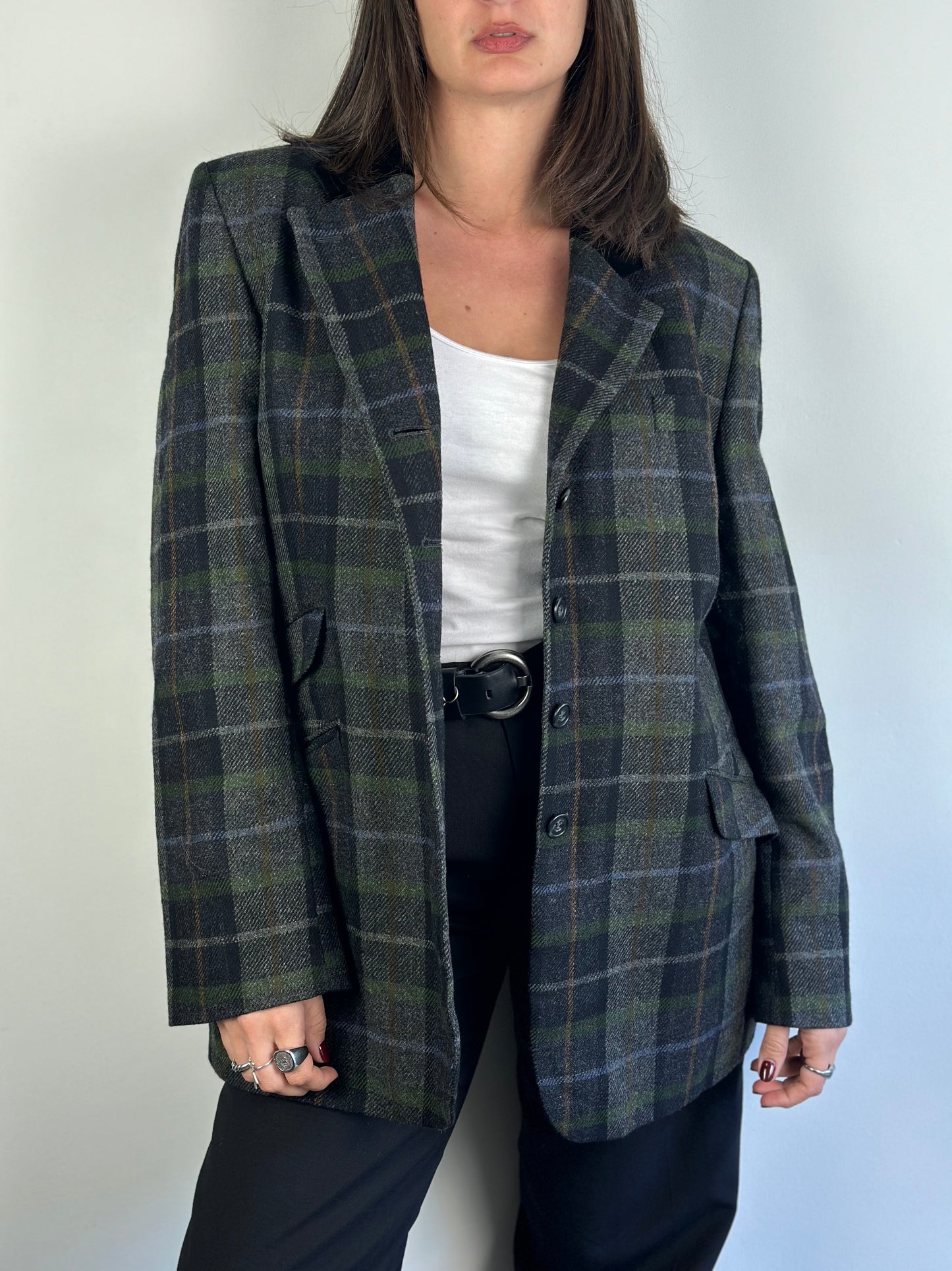 Vintage Checked Blazer