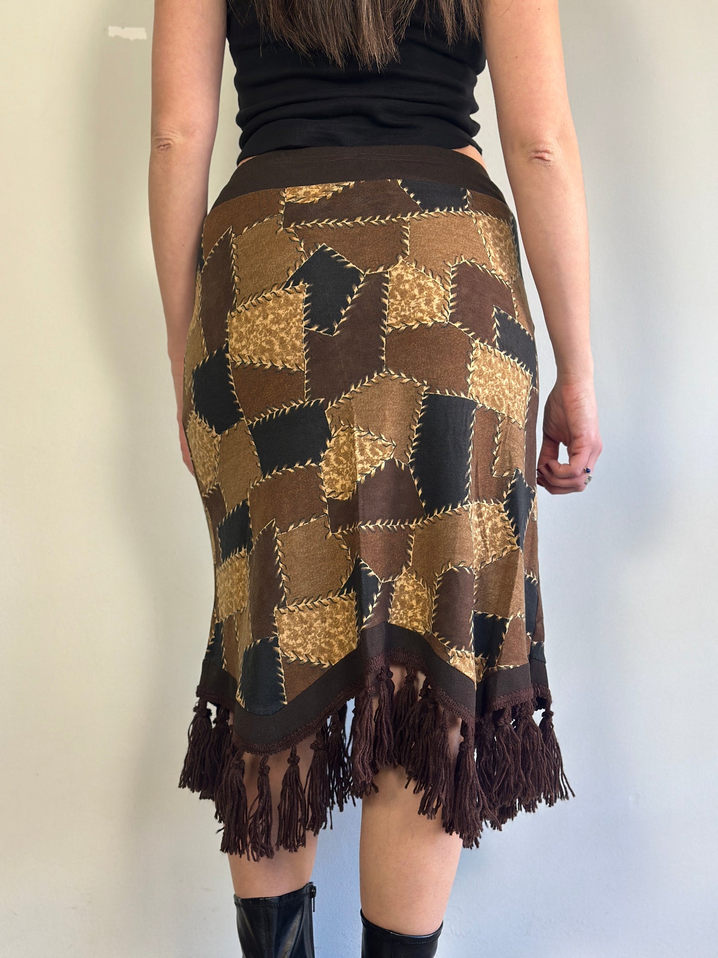 Midi Fringed Skirt