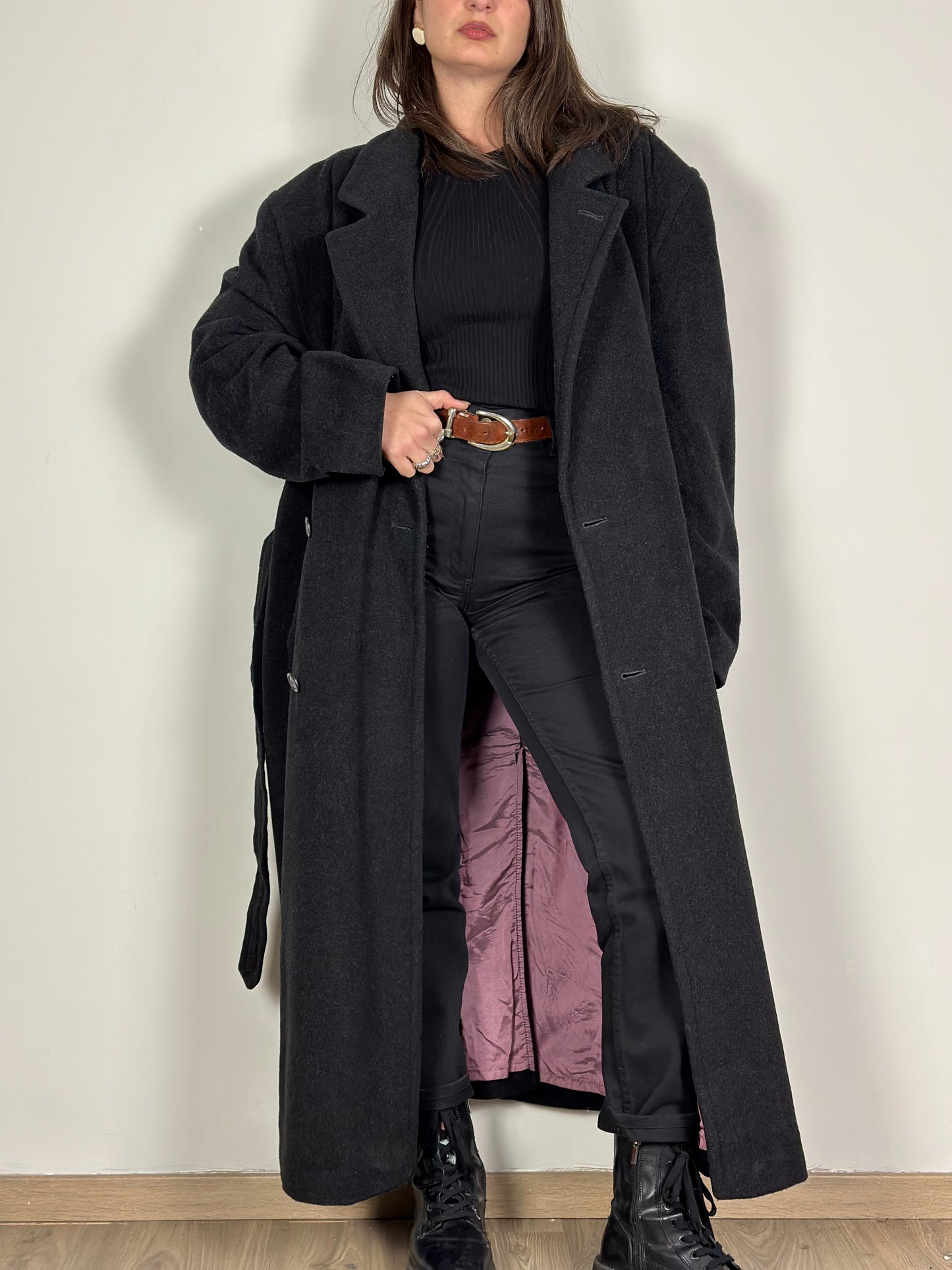 Cashmere and Wool Dark Grey Coat
