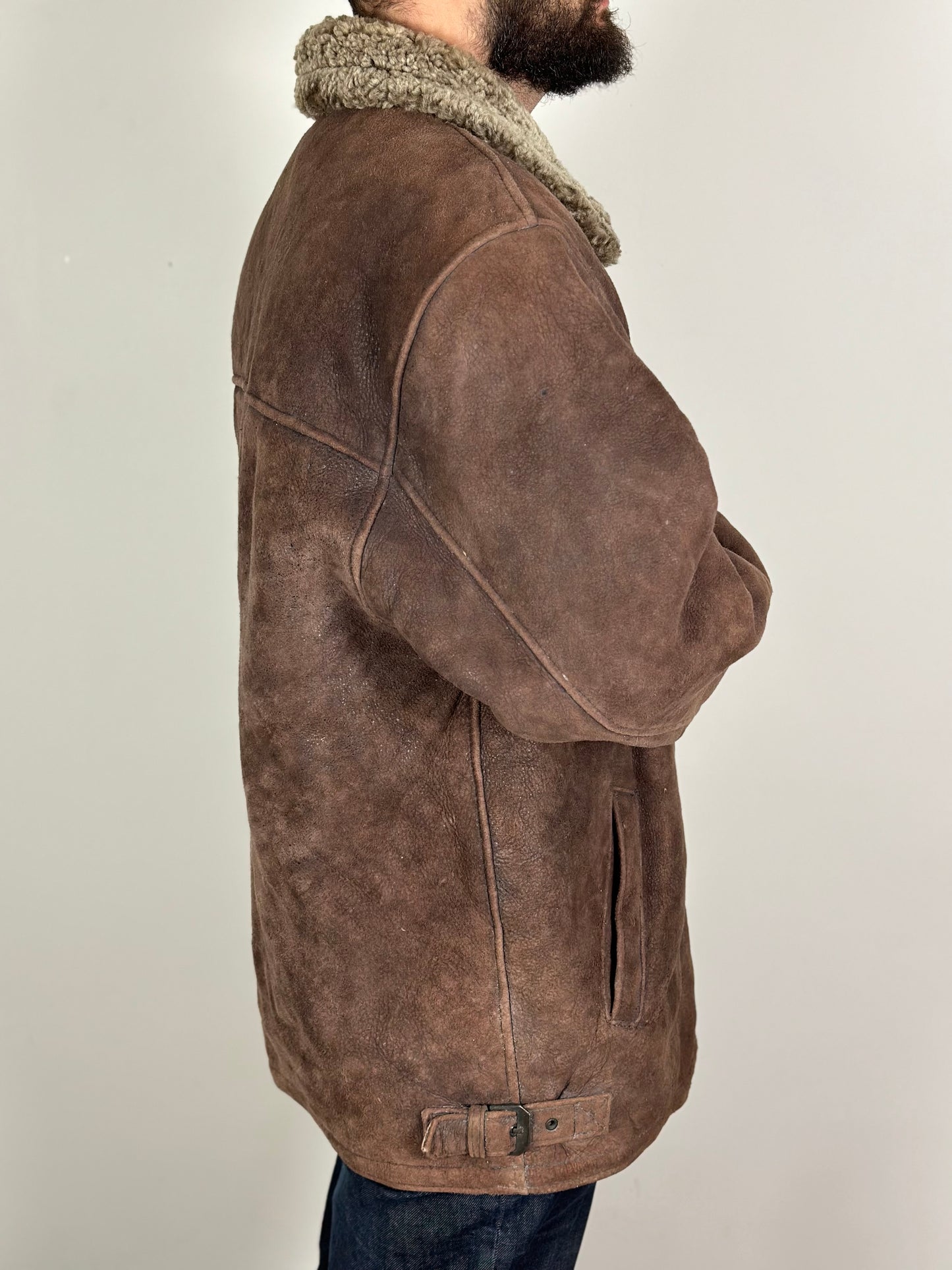 Vintage Fur Leather Jacket