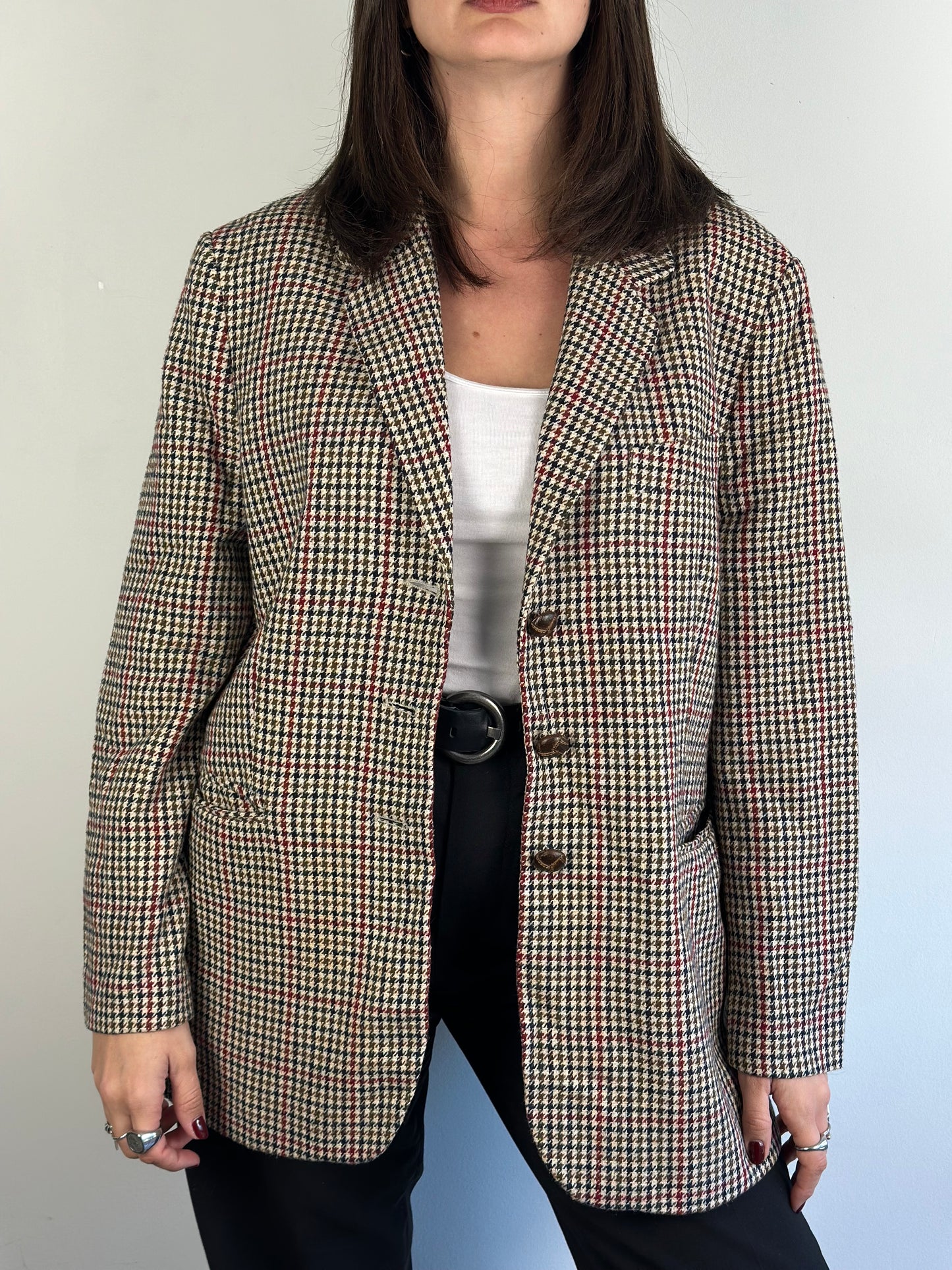 Vintage Checked Blazer