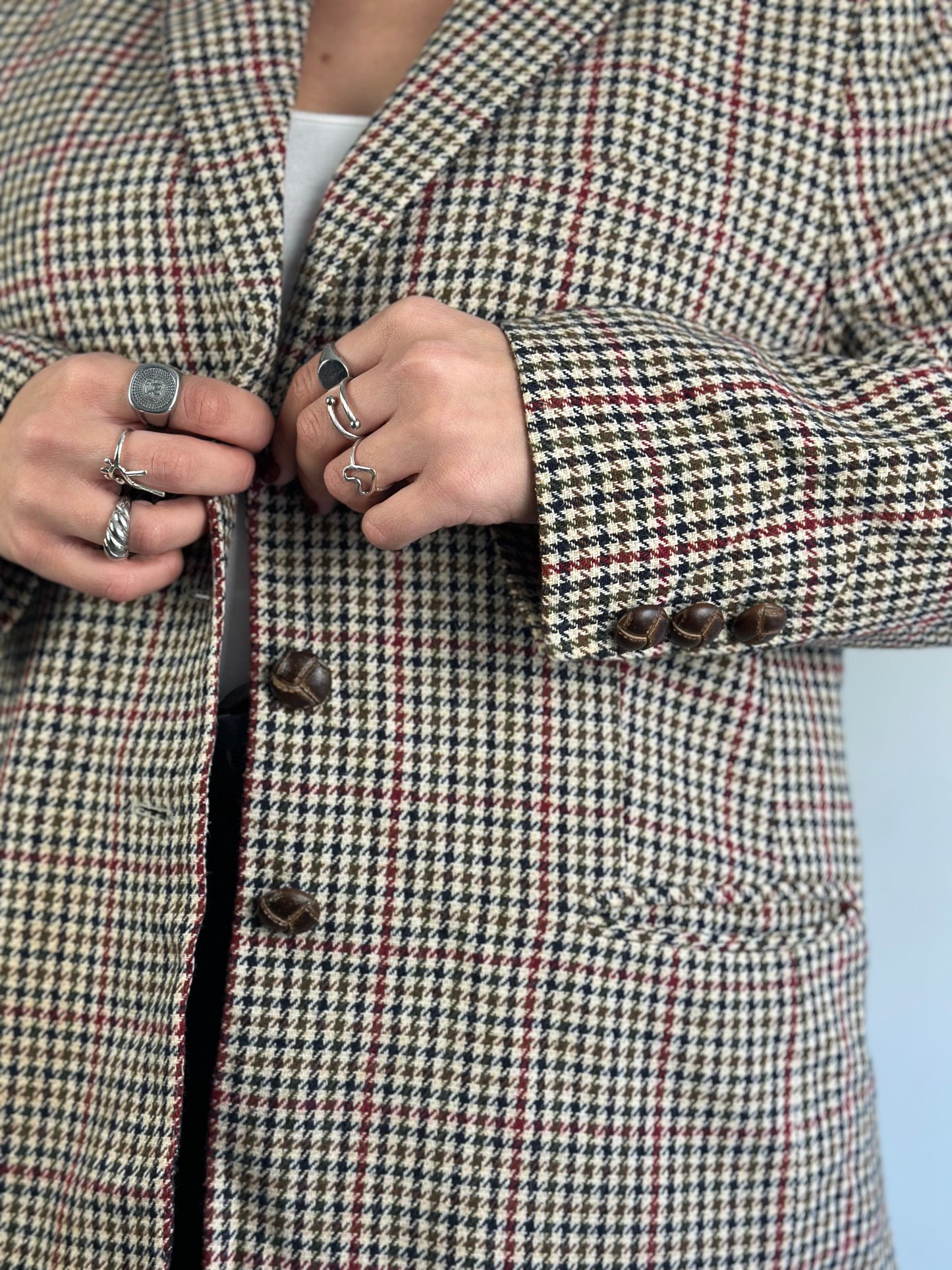 Vintage Checked Blazer