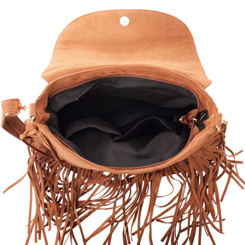 Suede Fringe Bag