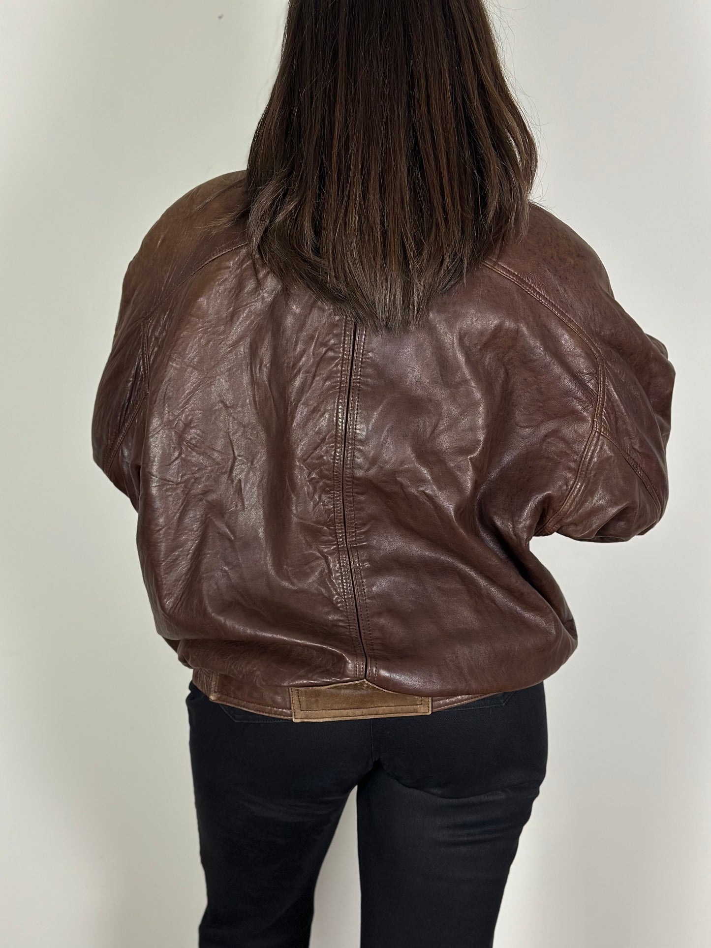Vintage Dark Brown Leather Jacket