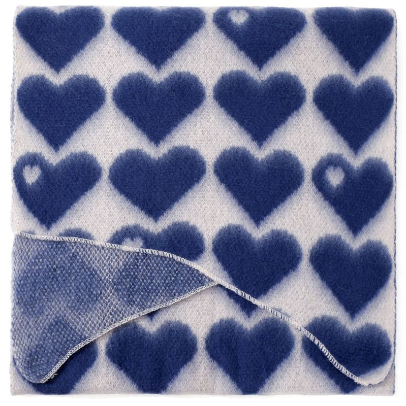 Hearts Scarf / Blue