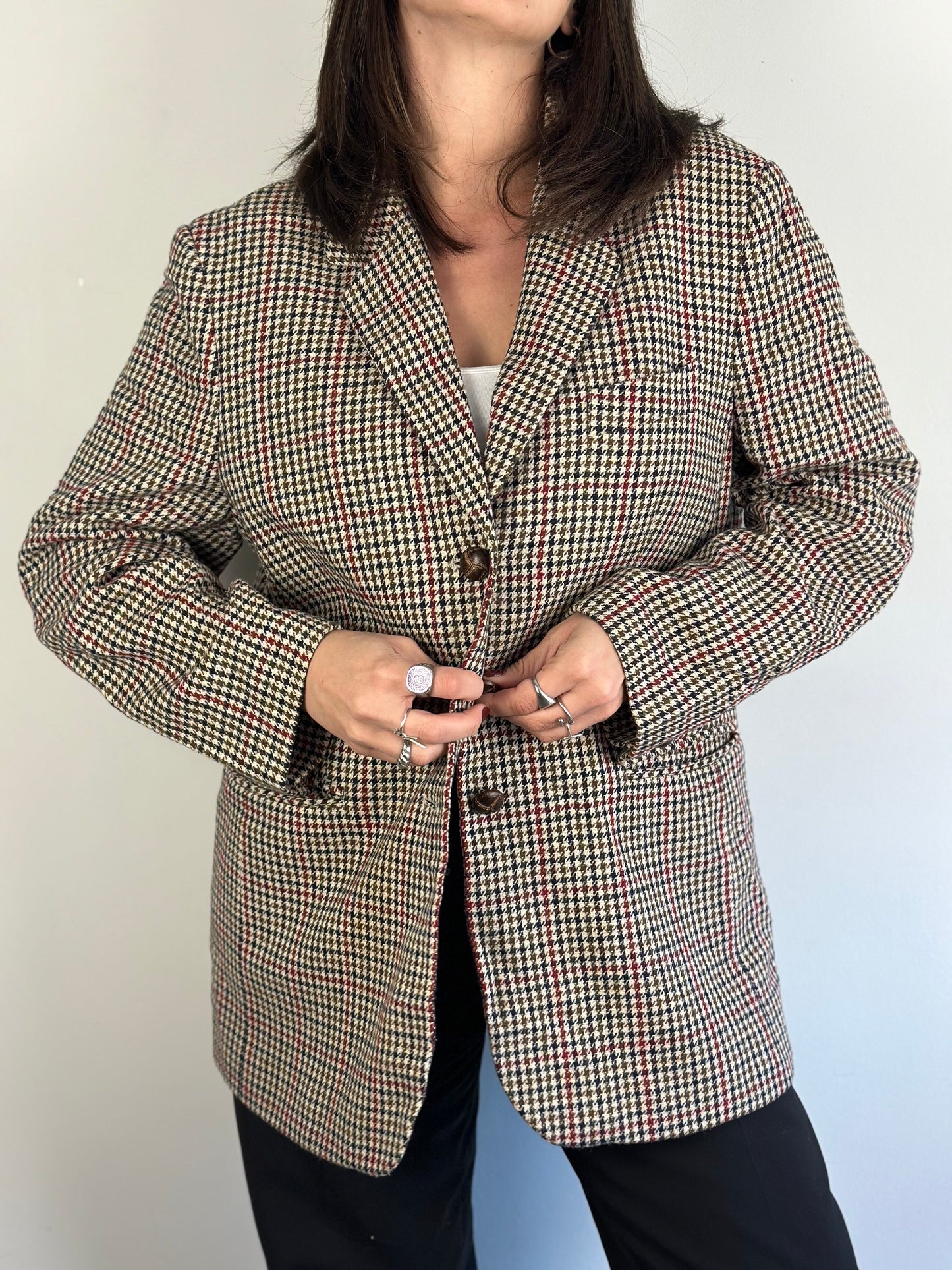 Vintage Checked Blazer