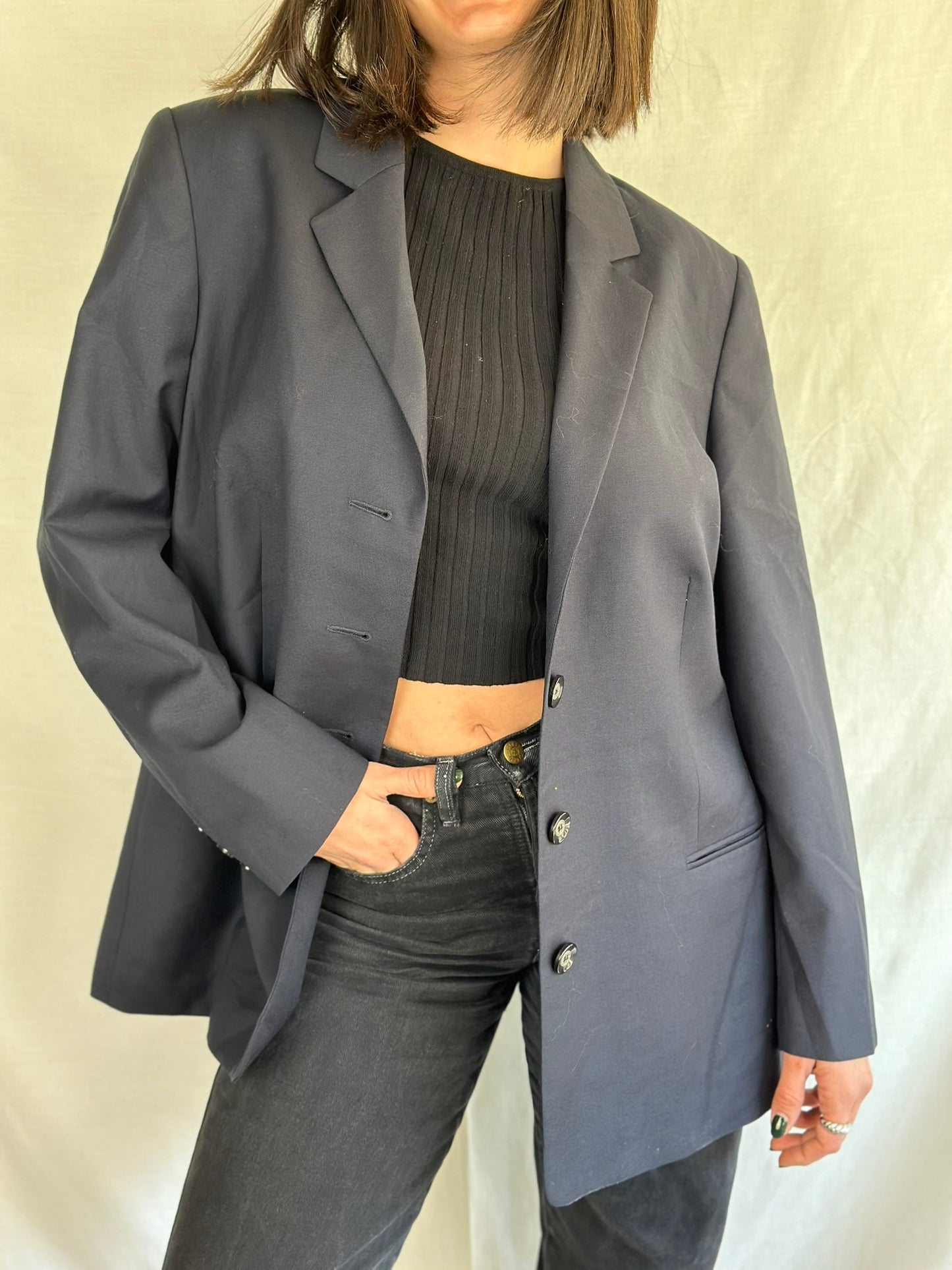 Dark Blue Vintage Blazer