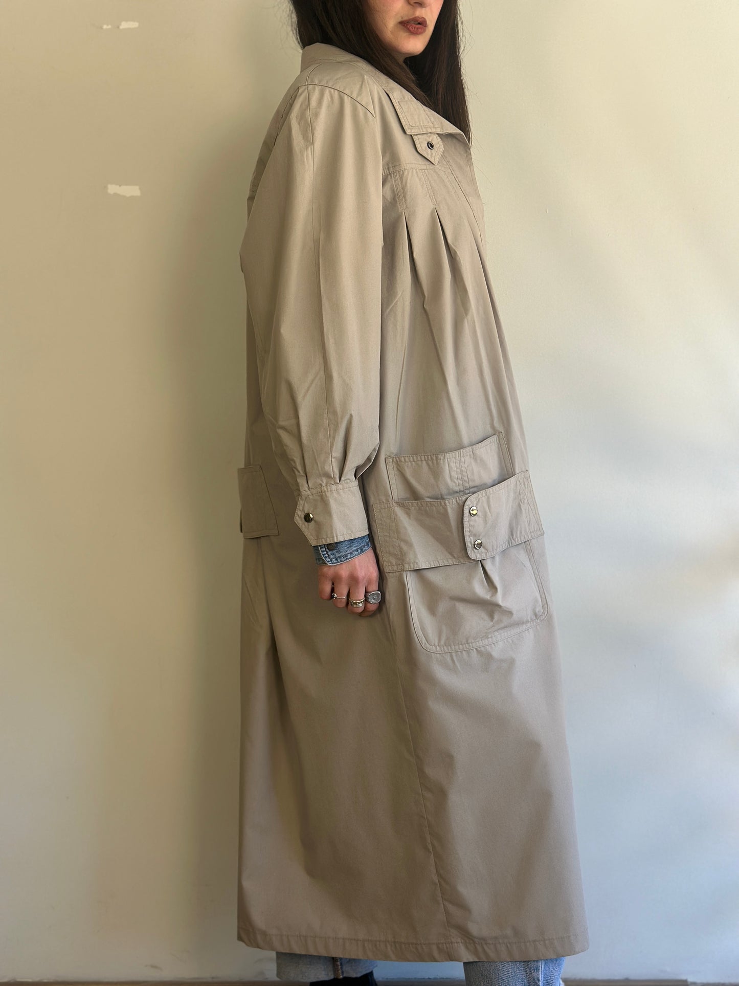 Vintage Beige Trench Coat