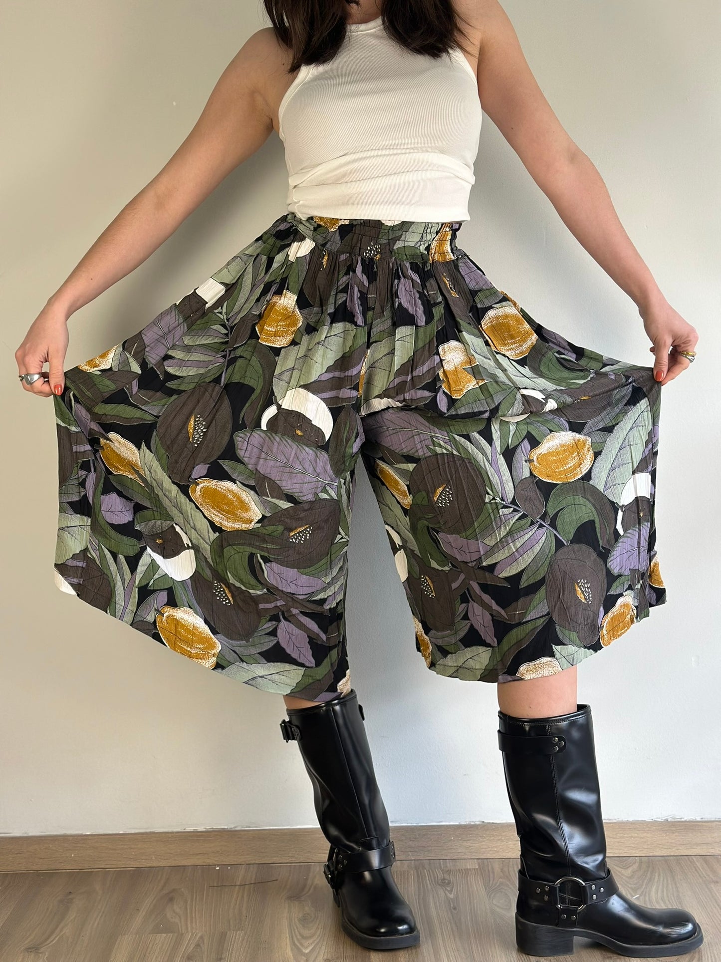 Culotte Trousers with printed pattern