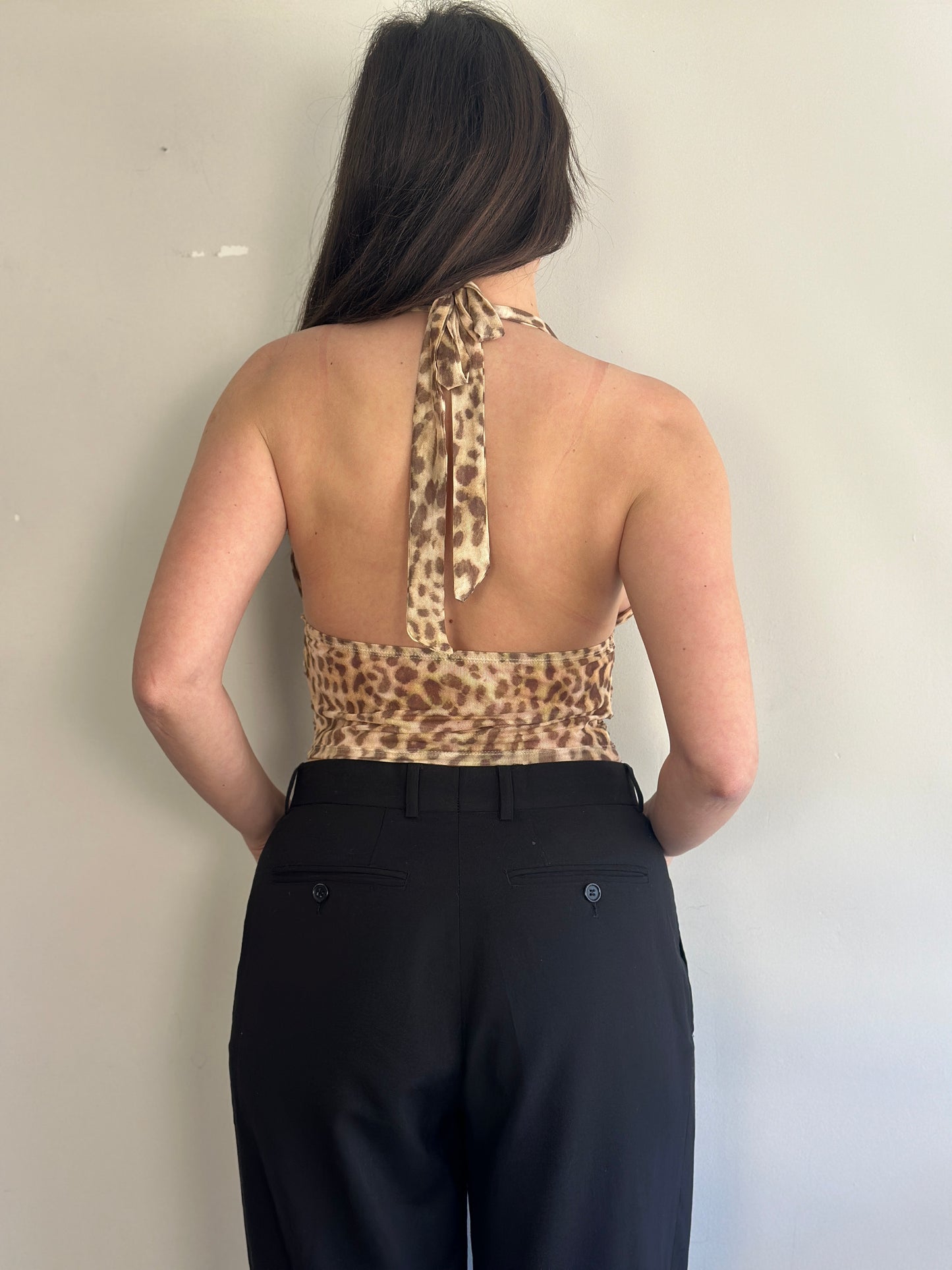 Leopard Halter Top