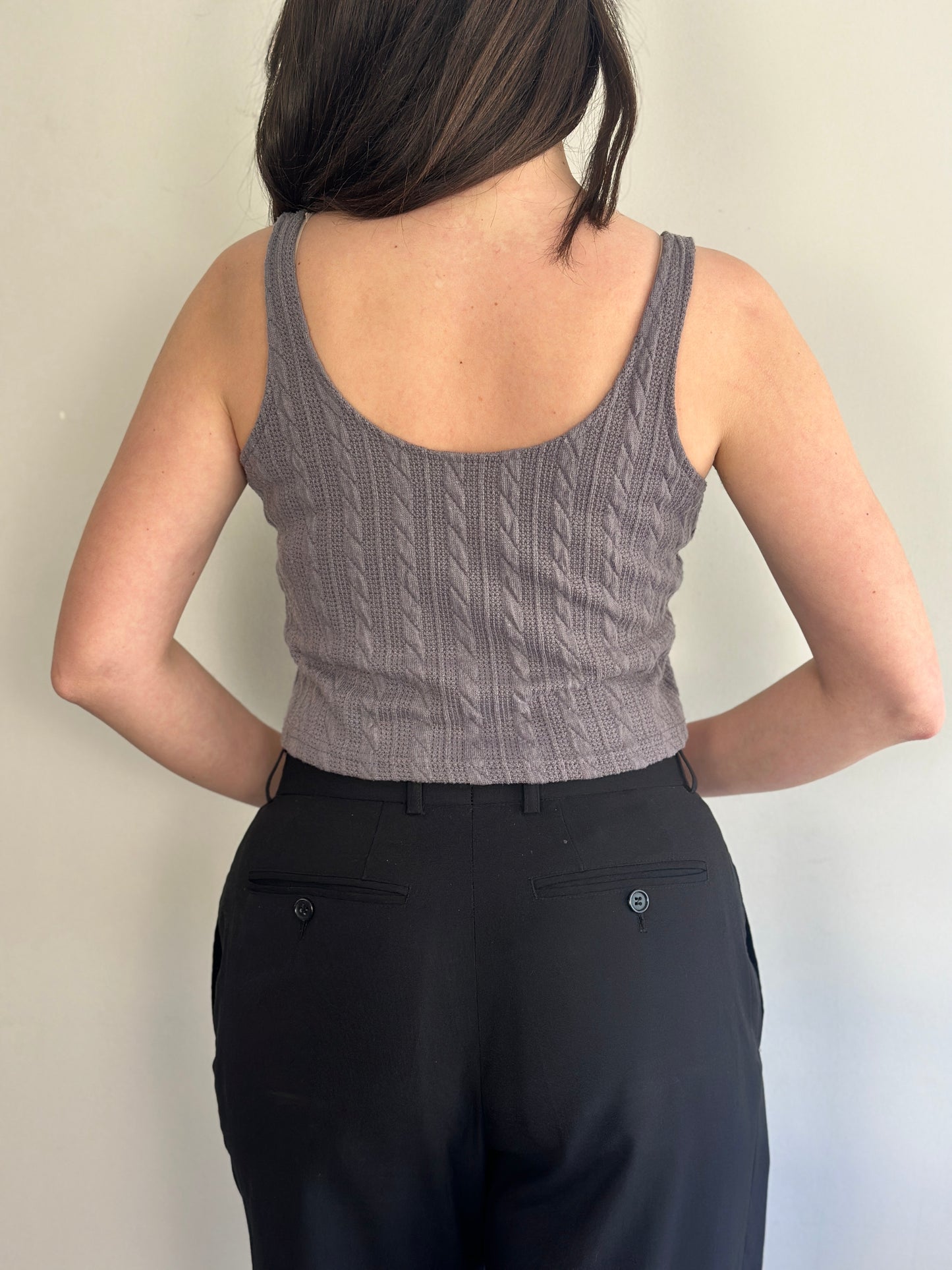 Grey Knitted Top