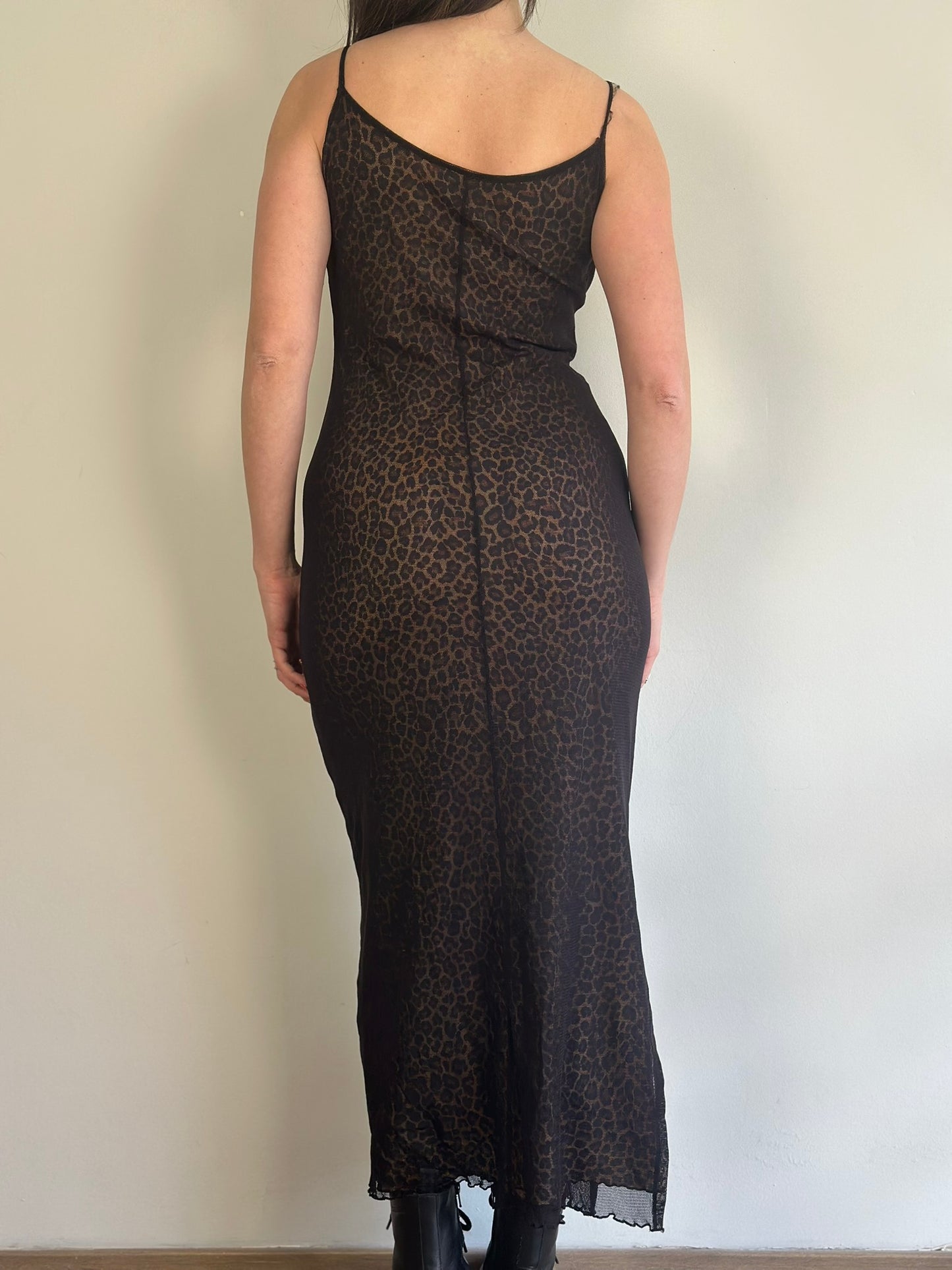 Vintage Maxi Animal Print Dress