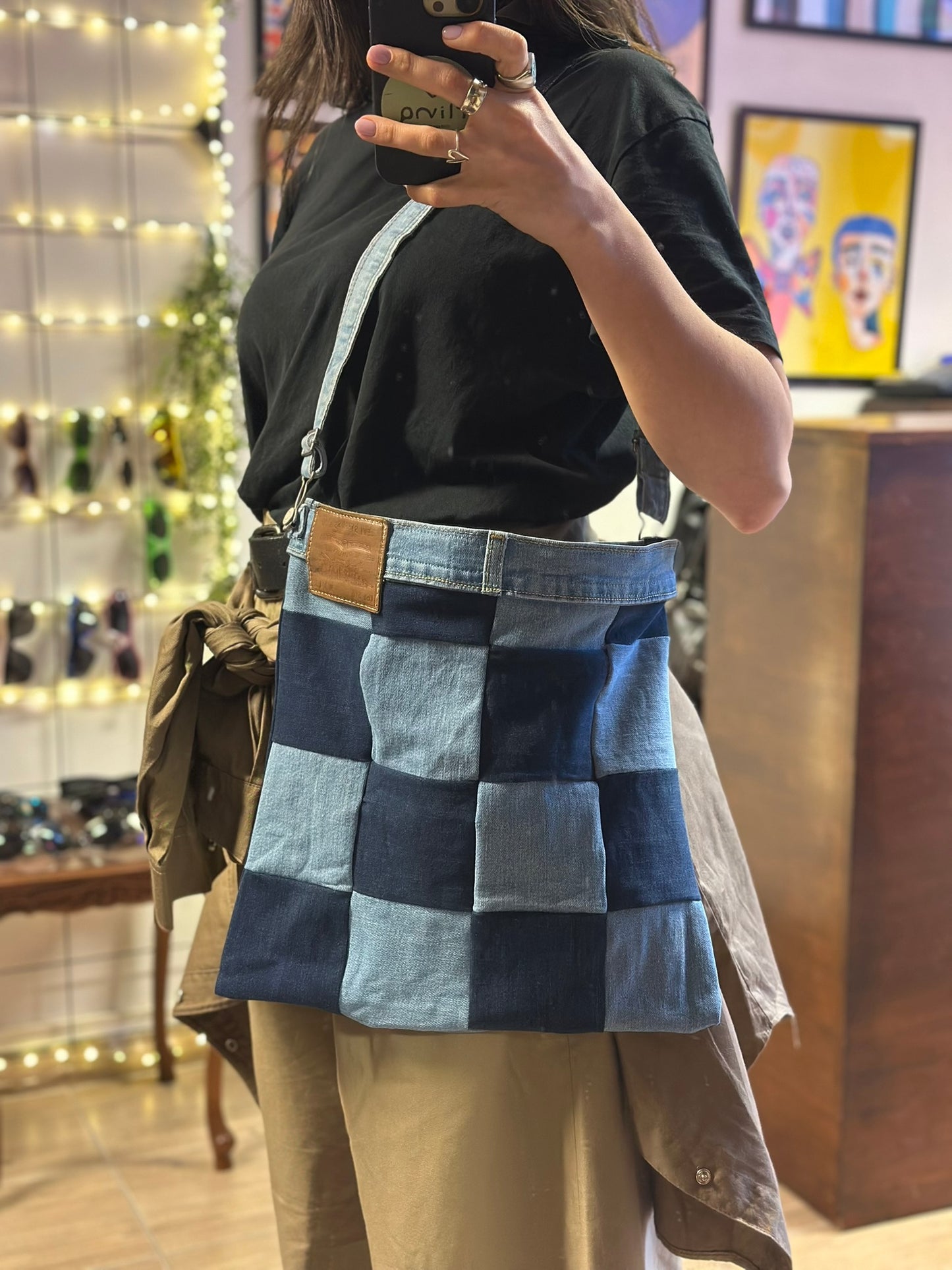 Upcycled Denim Tote Bag