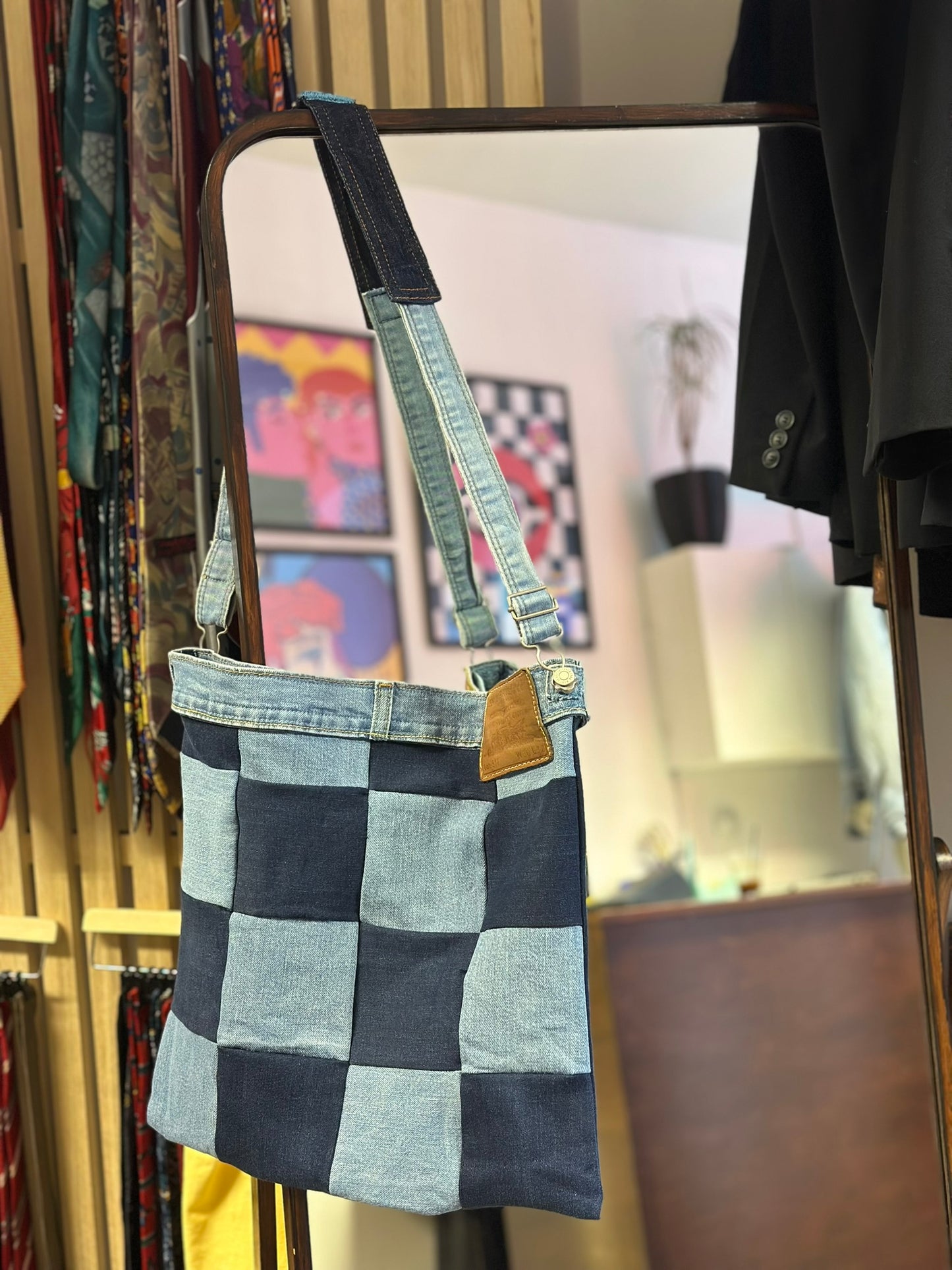 Upcycled Denim Tote Bag
