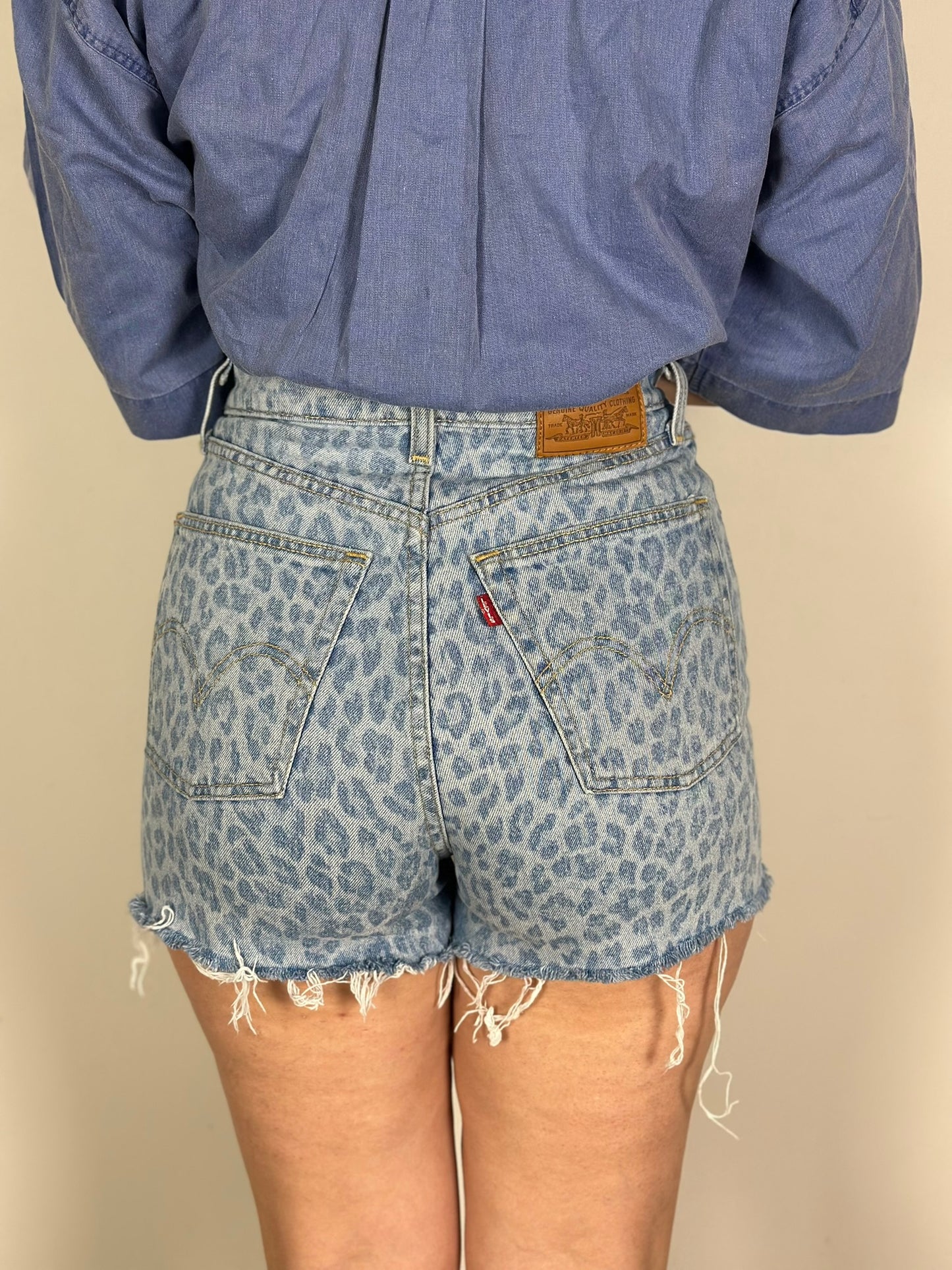 Vintage Animal Print Levis Shorts