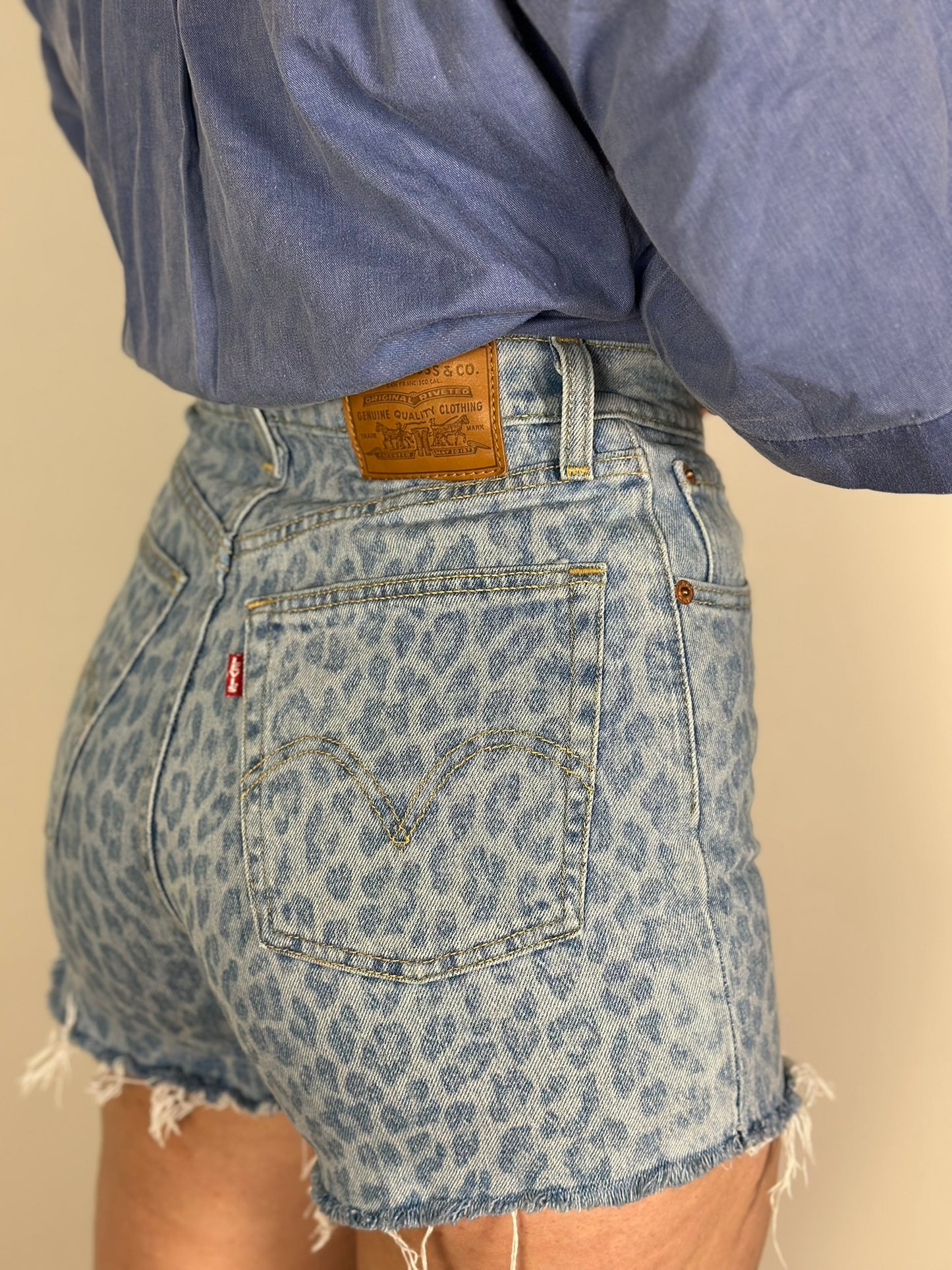 Vintage Animal Print Levis Shorts