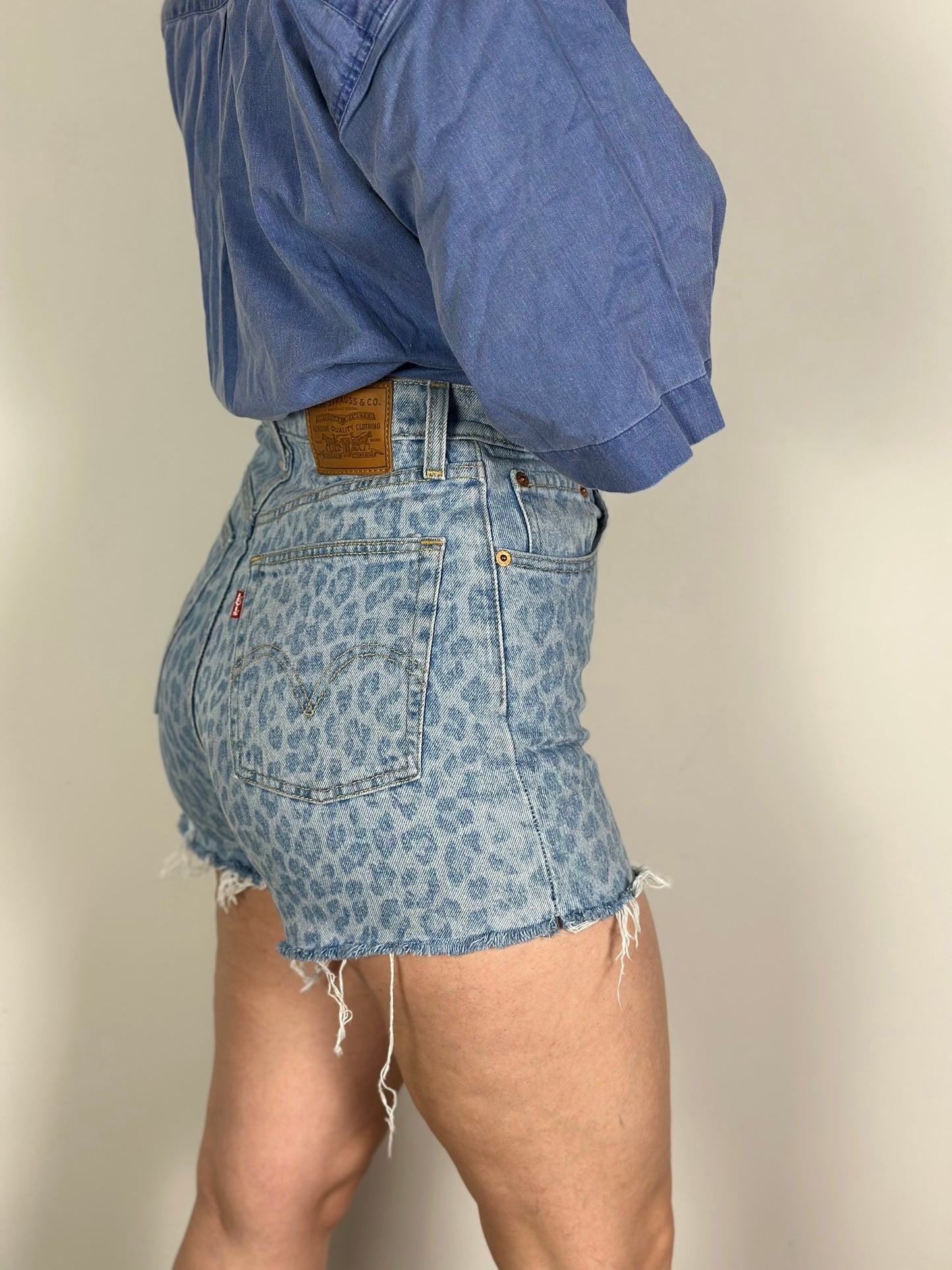Vintage Animal Print Levis Shorts
