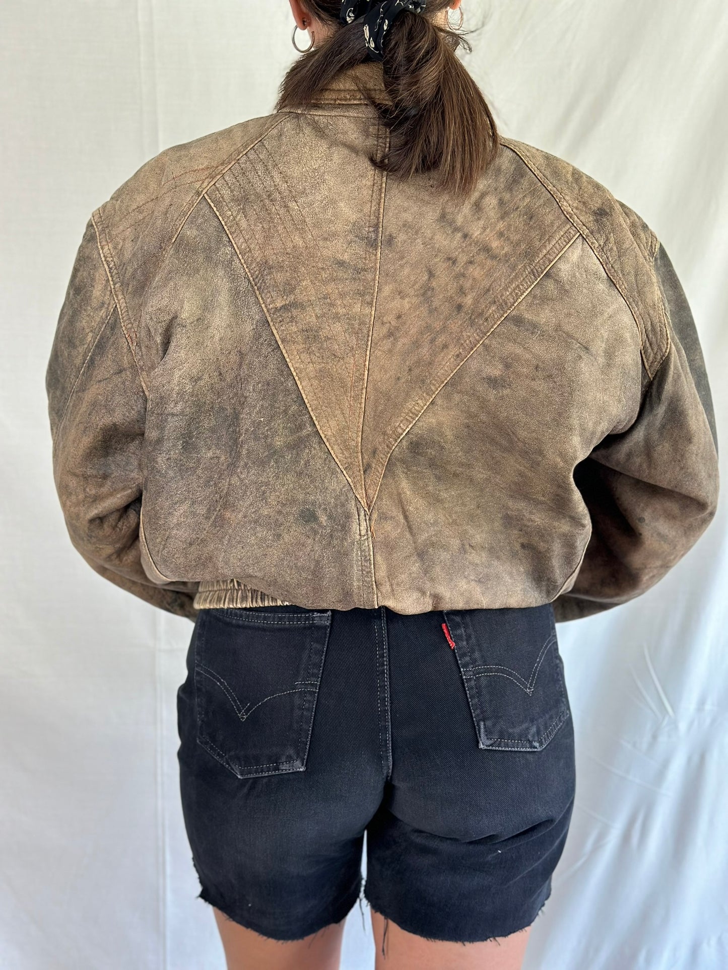 Distressed Leather Jacket