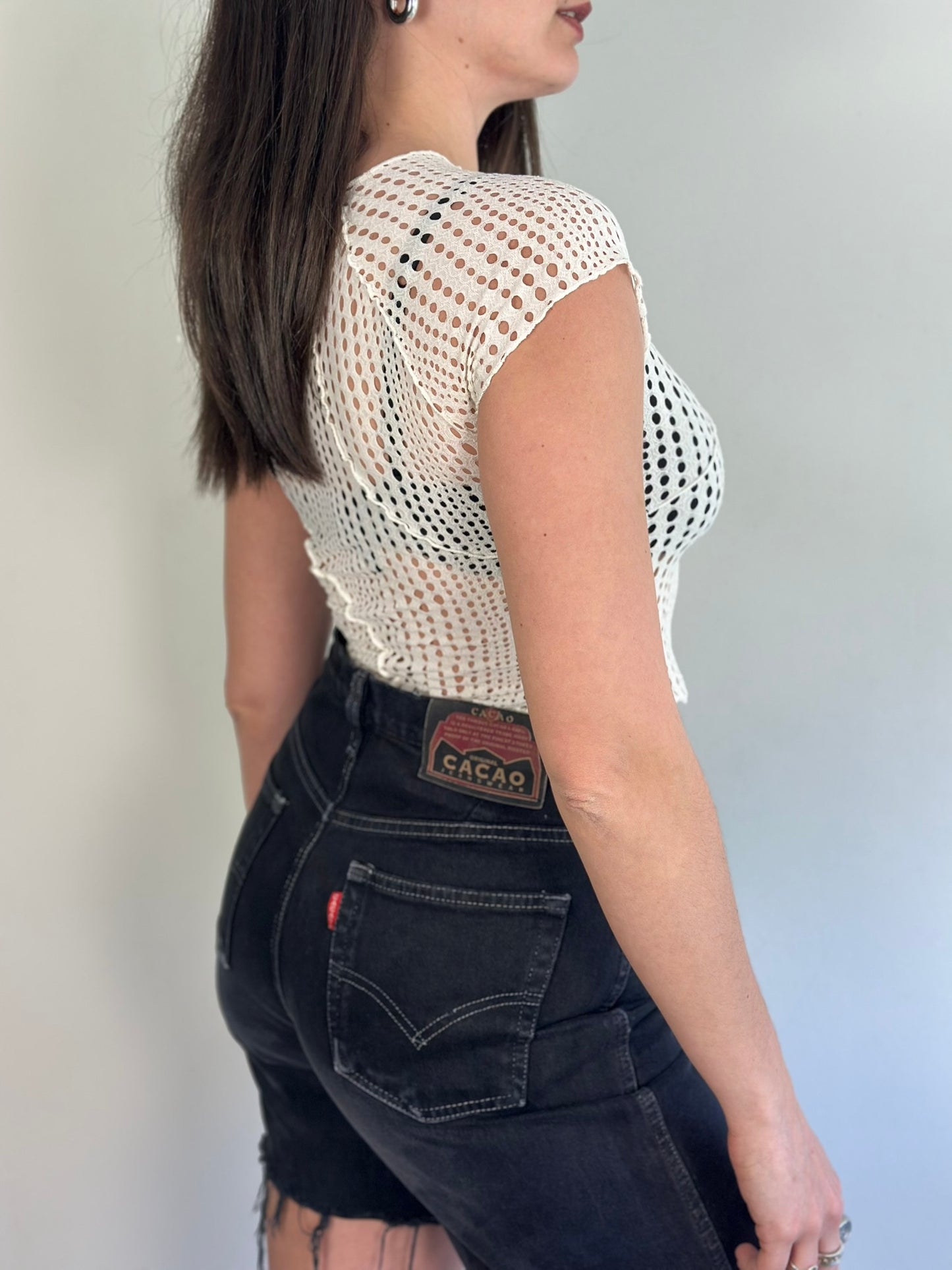 Mesh Crop T-shirt