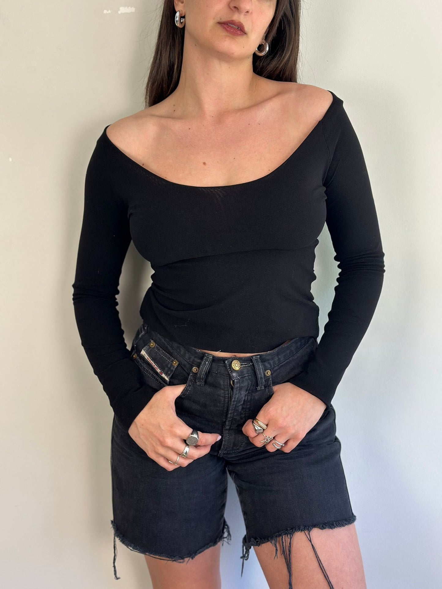 Off shoulder Black Top