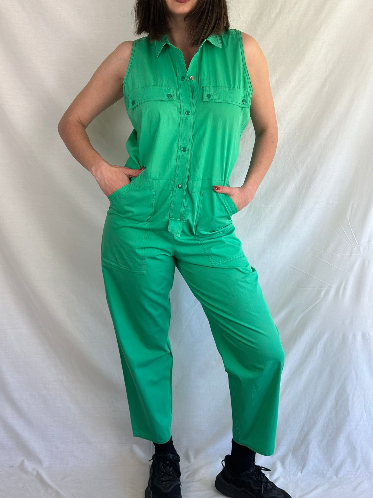 Vintage Green Cotton Overall