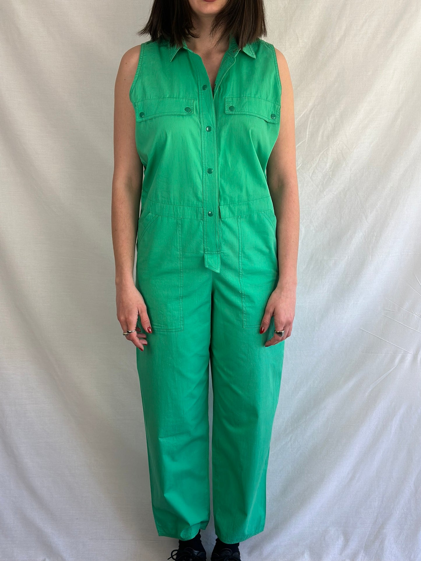 Vintage Green Cotton Overall