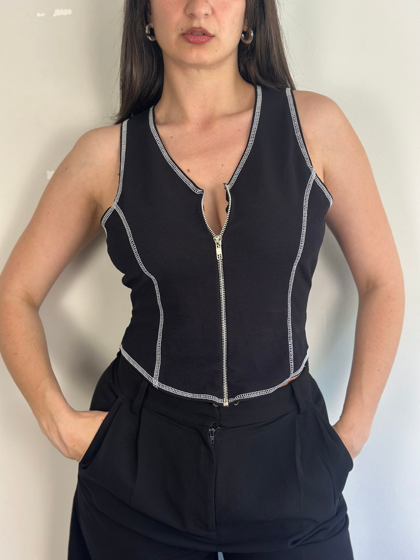 Tank Top with Zipper
