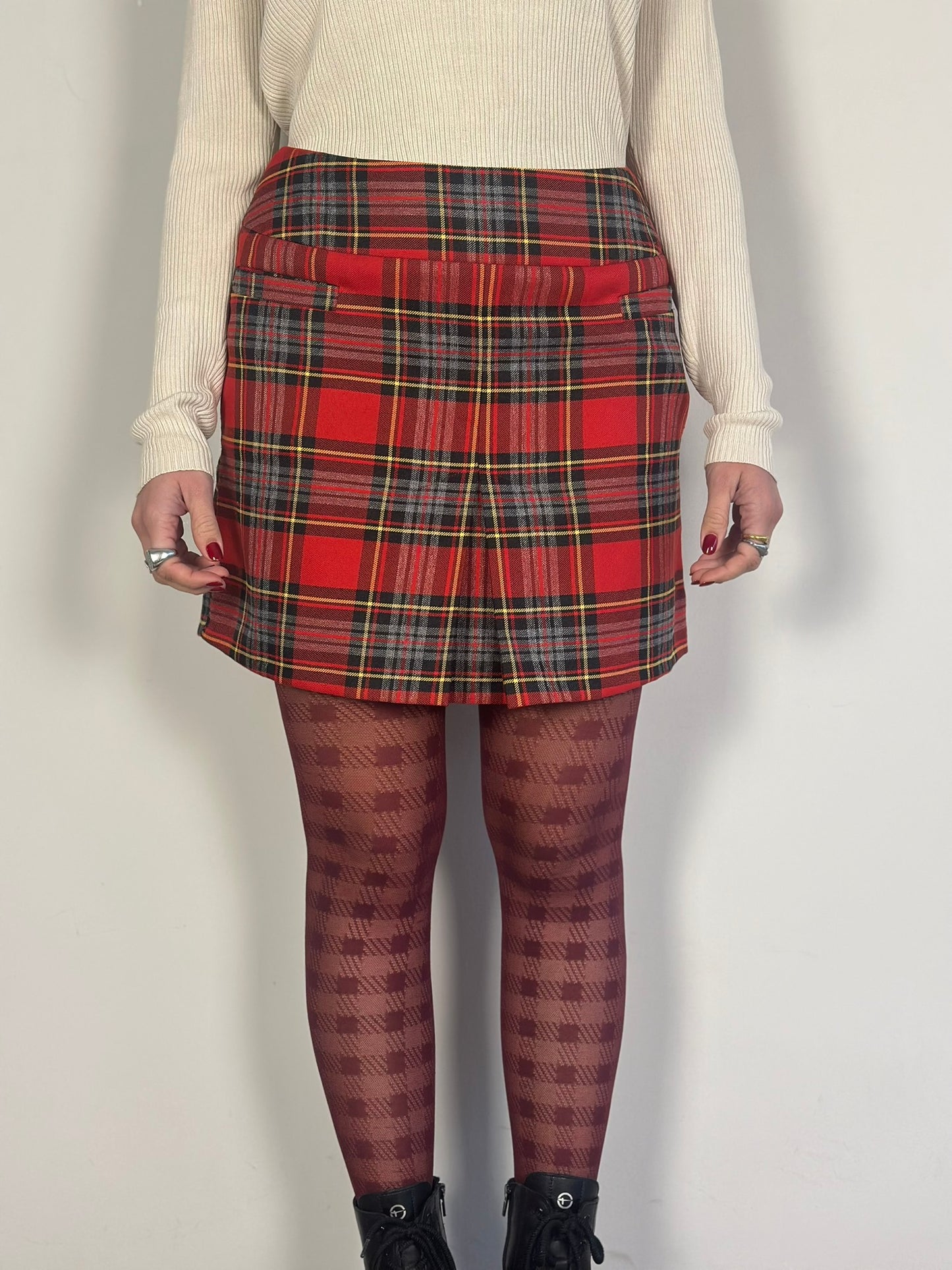 Vintage Mini Checked Skirt