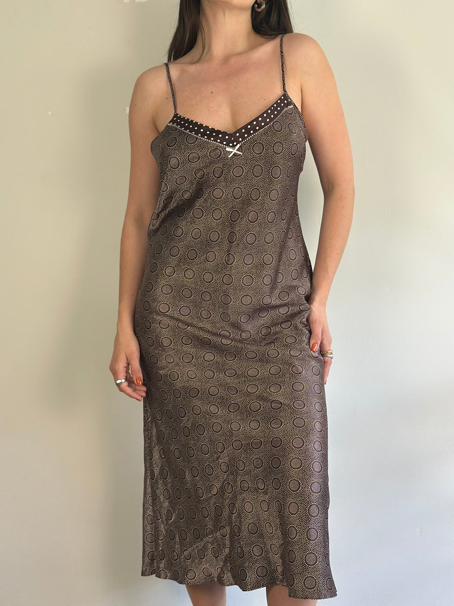 Vintage Midi Brown Dress
