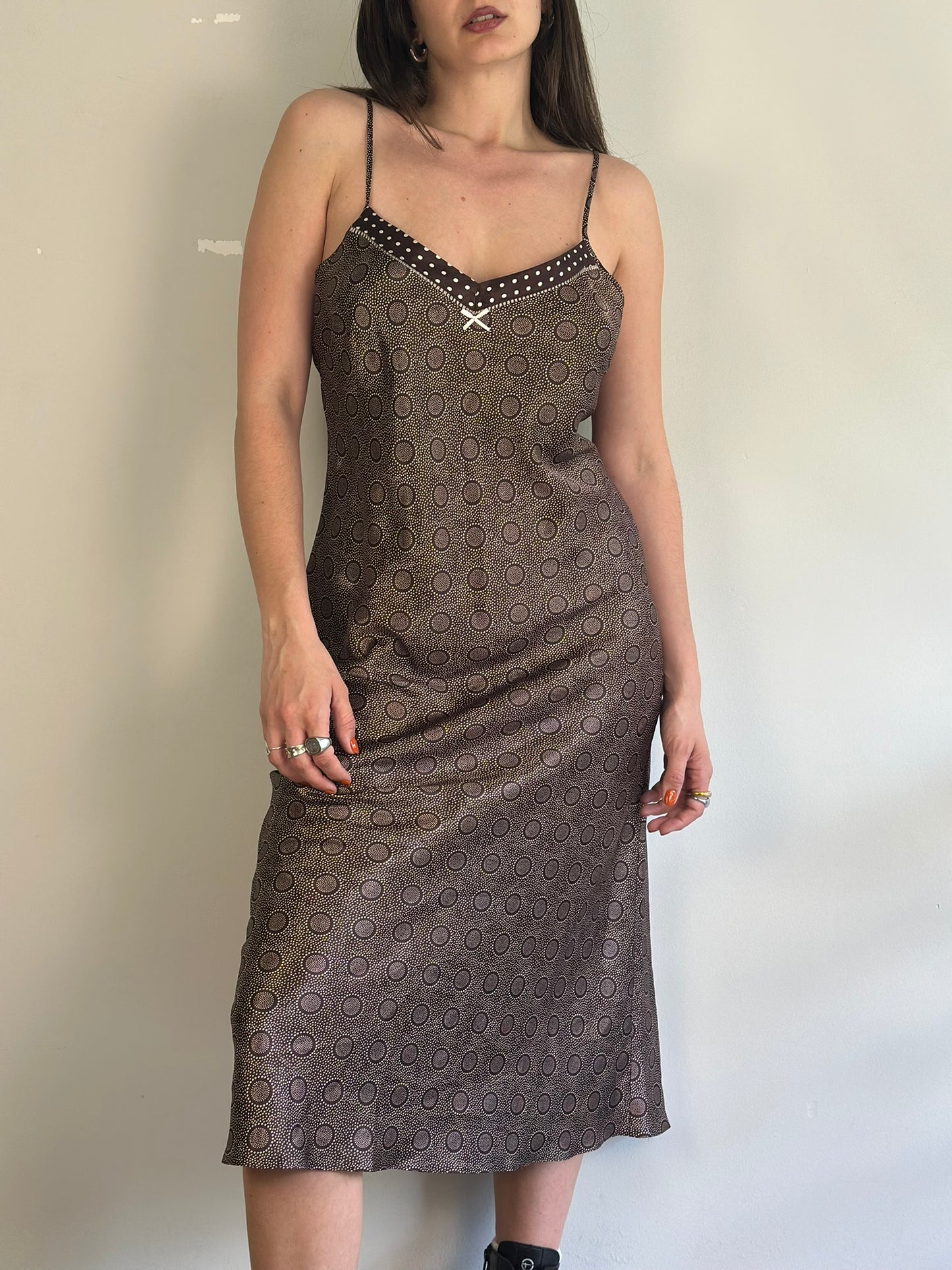 Vintage Midi Brown Dress