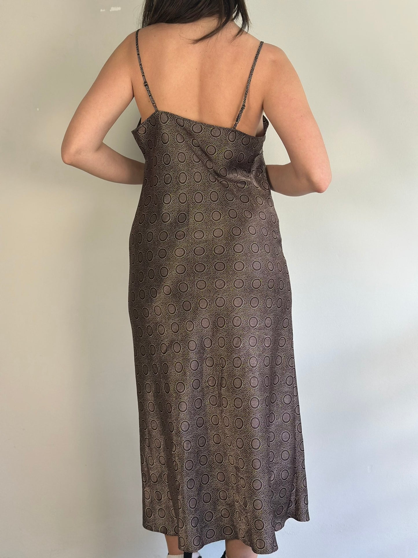 Vintage Midi Brown Dress
