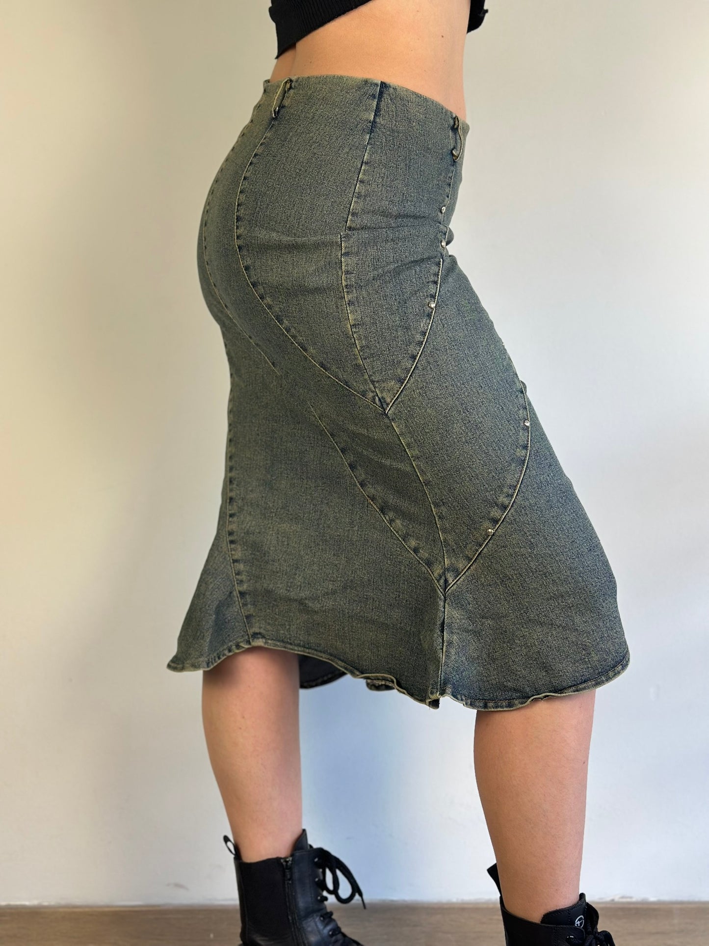 Denim Midi Skirt