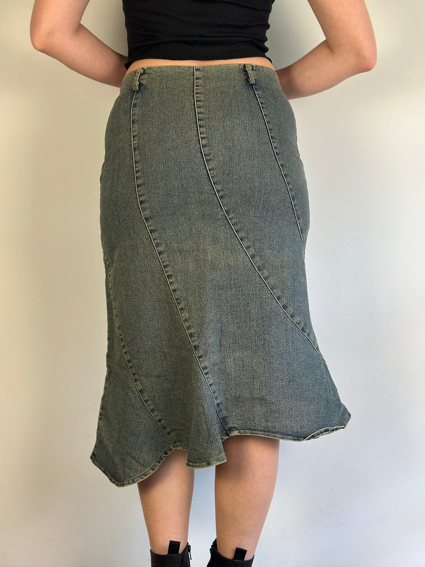 Denim Midi Skirt