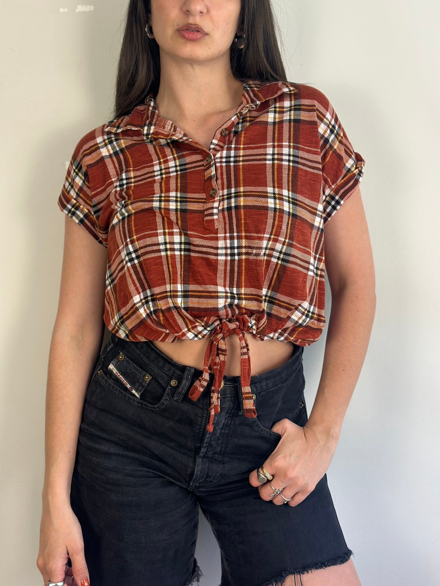 Vintage Plaid Blouse