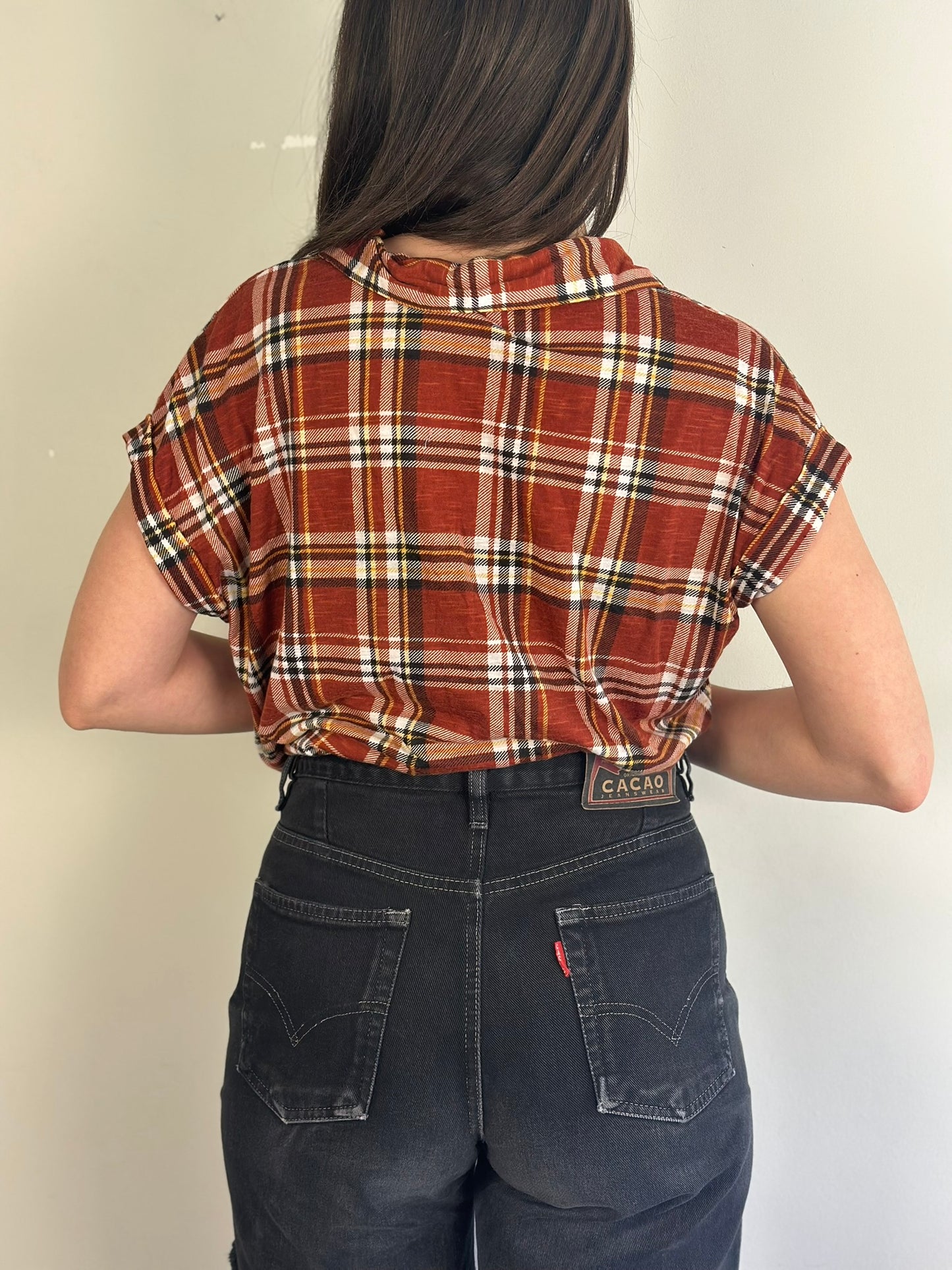 Vintage Plaid Blouse