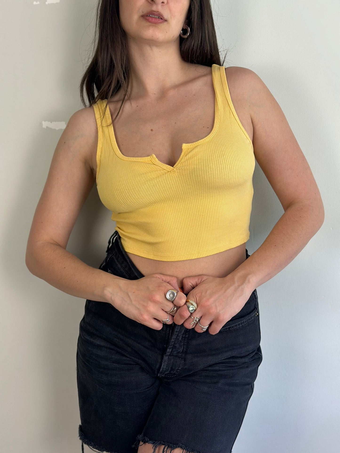 Yellow Crop Top