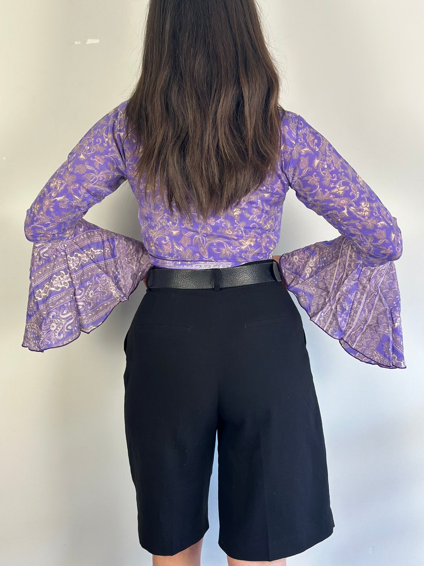 Recycled Silk Wrap Top