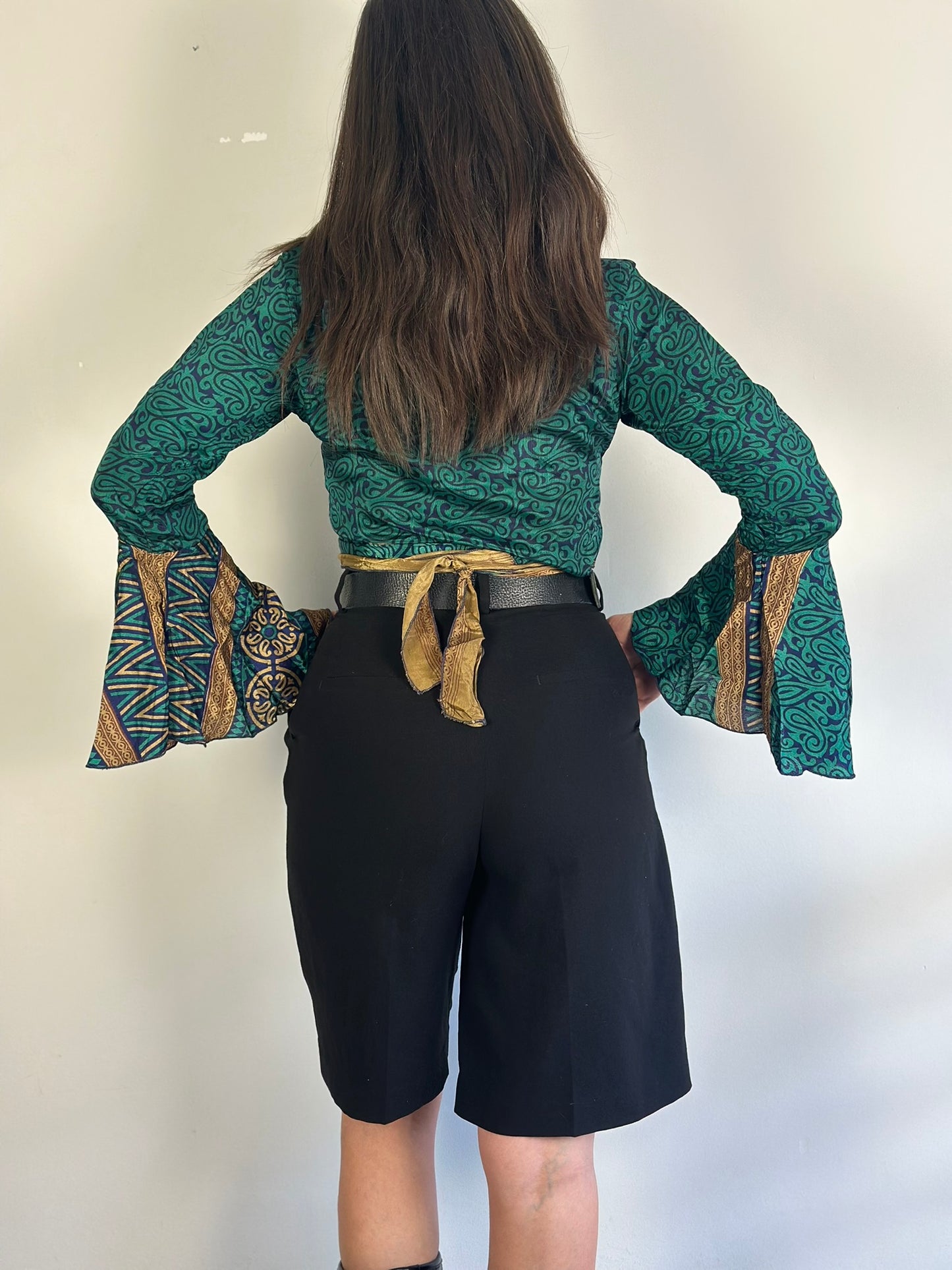 Recycled Silk Wrap Top