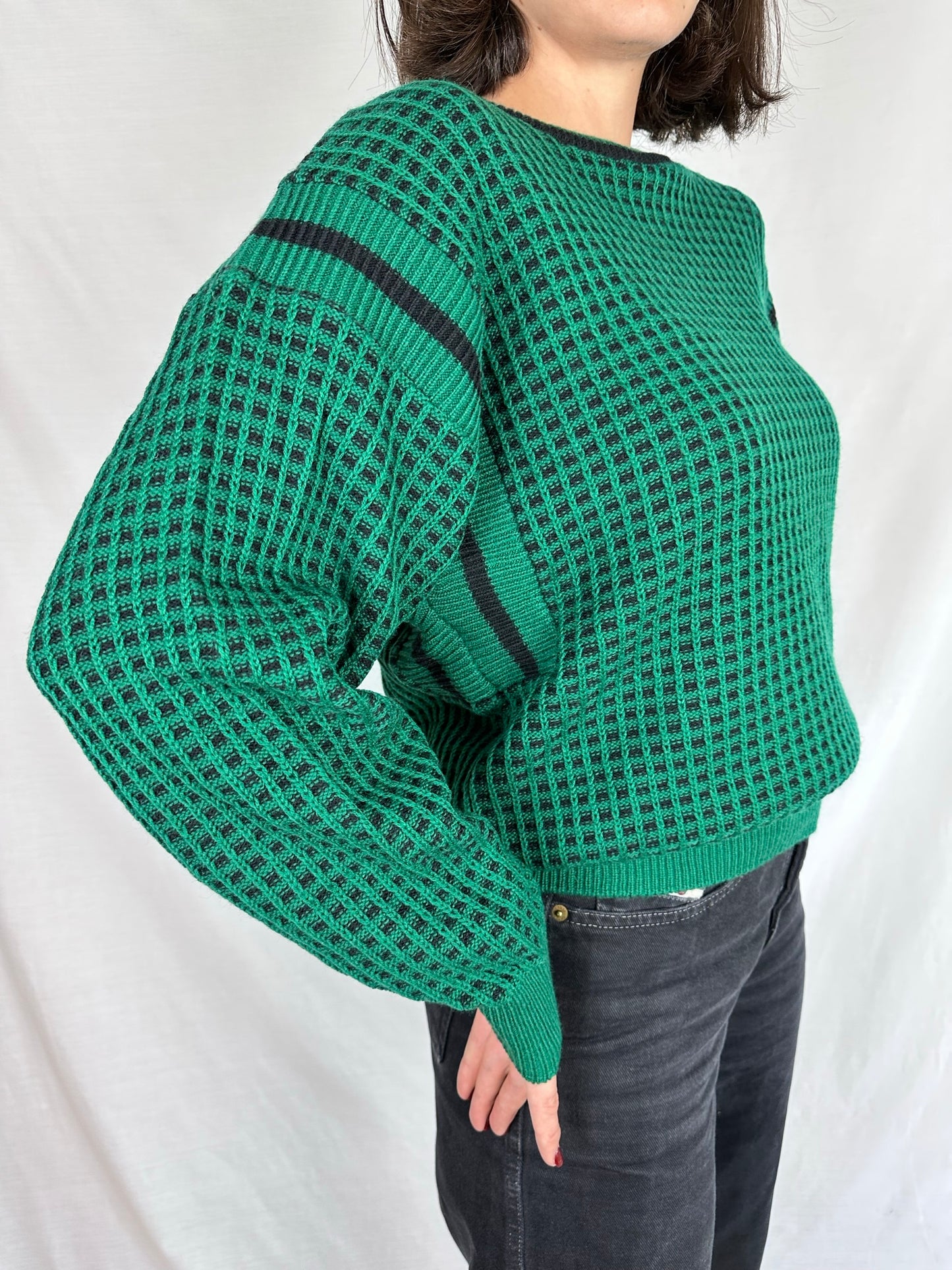Green Plaid Sweater