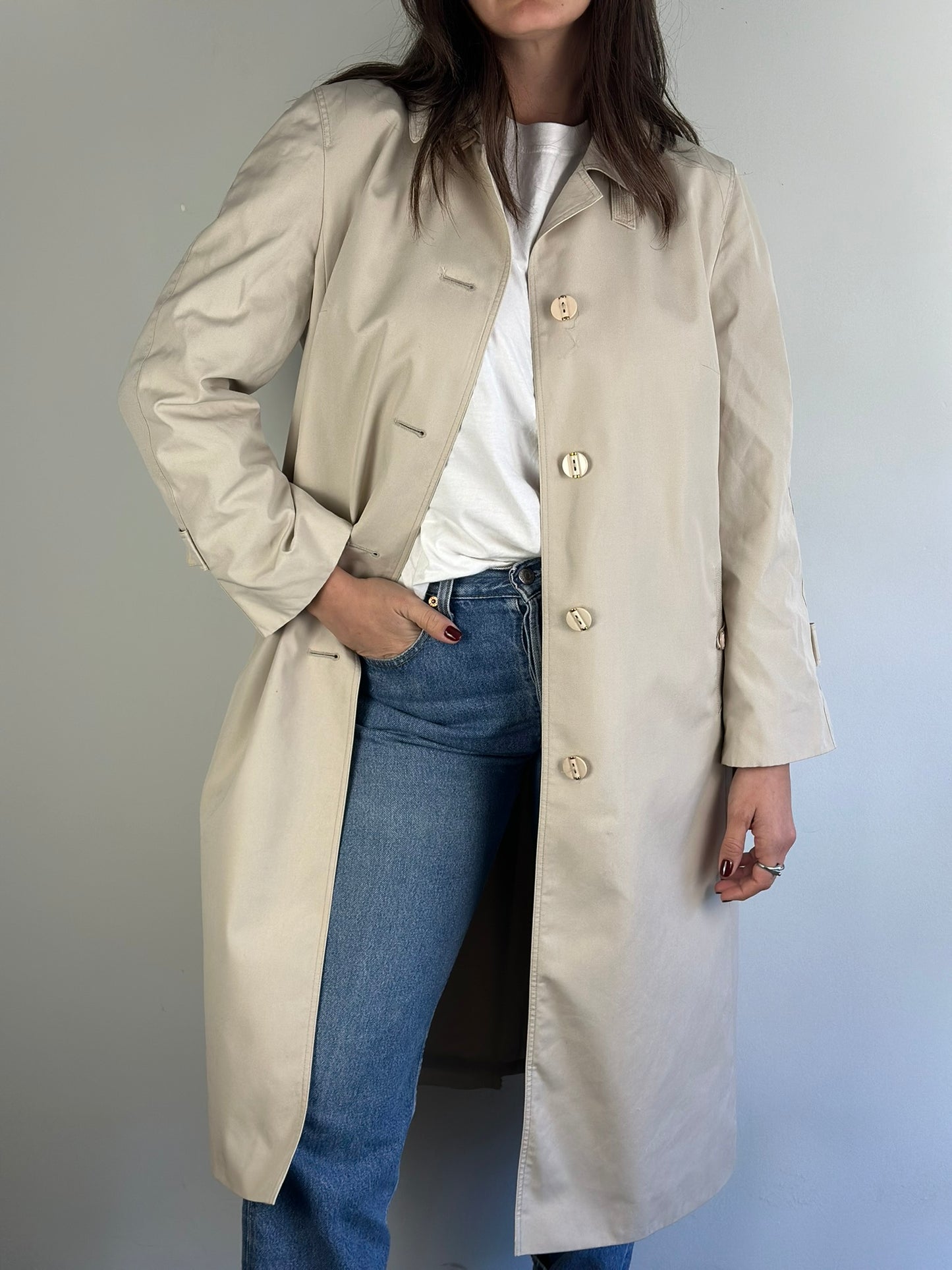 Vintage Beige Trench Coat