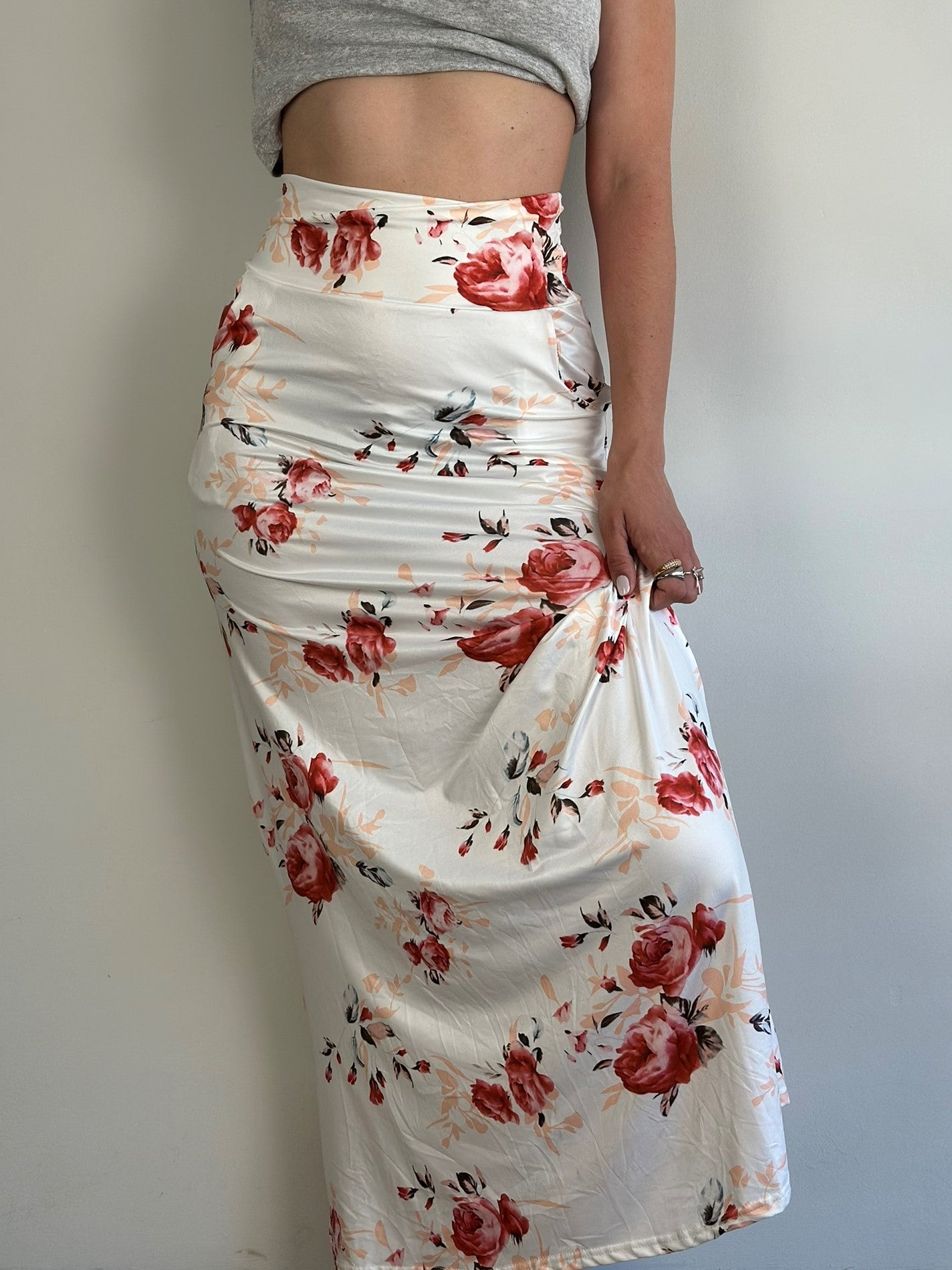 Vintage Floral Maxi Skirt