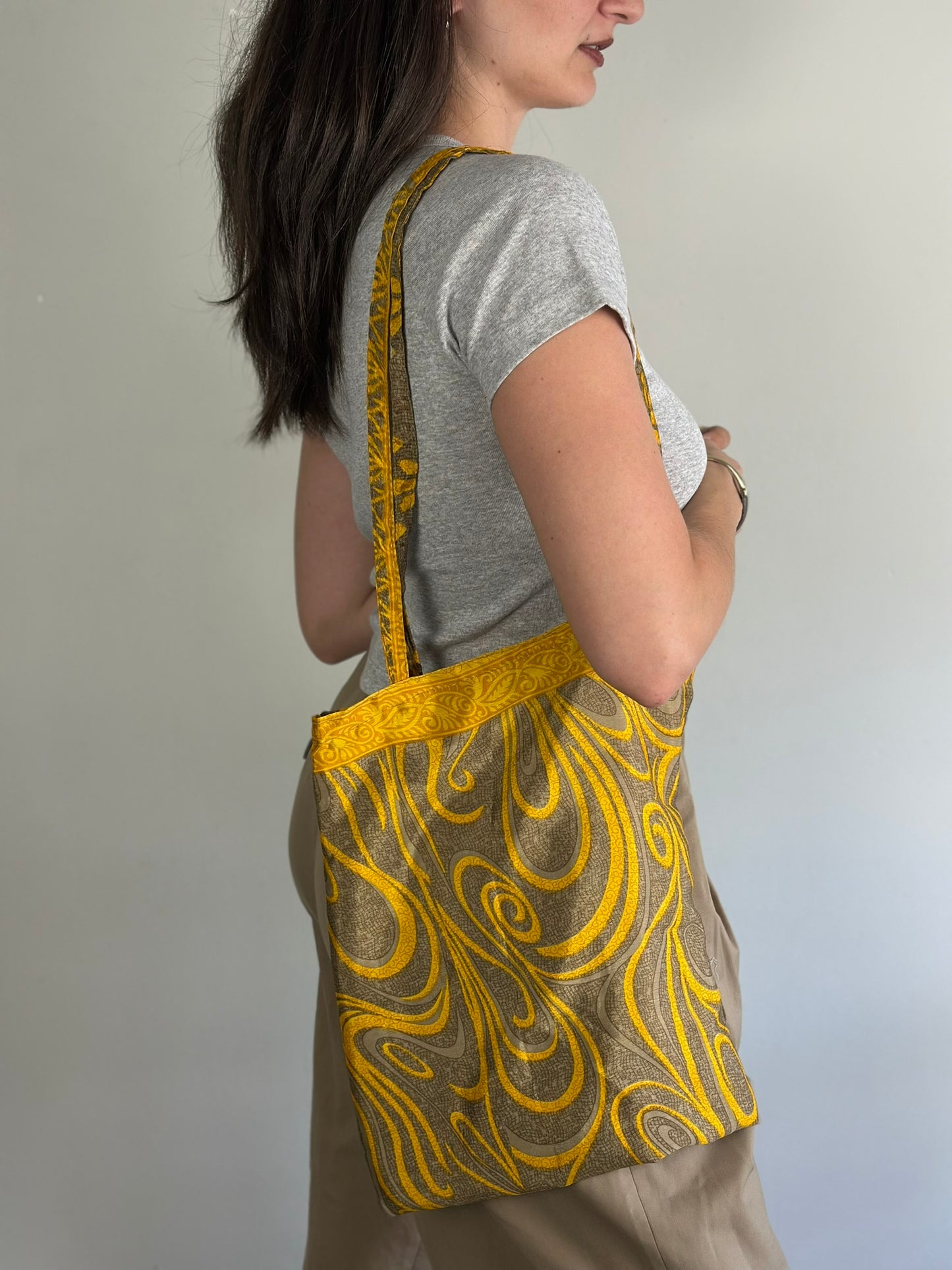 Recycled Silk Tote Bag