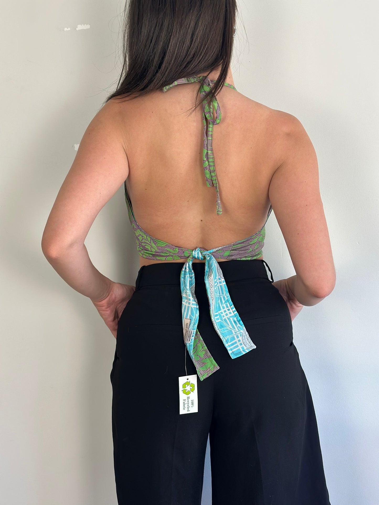 Silk Double Face Crop Top