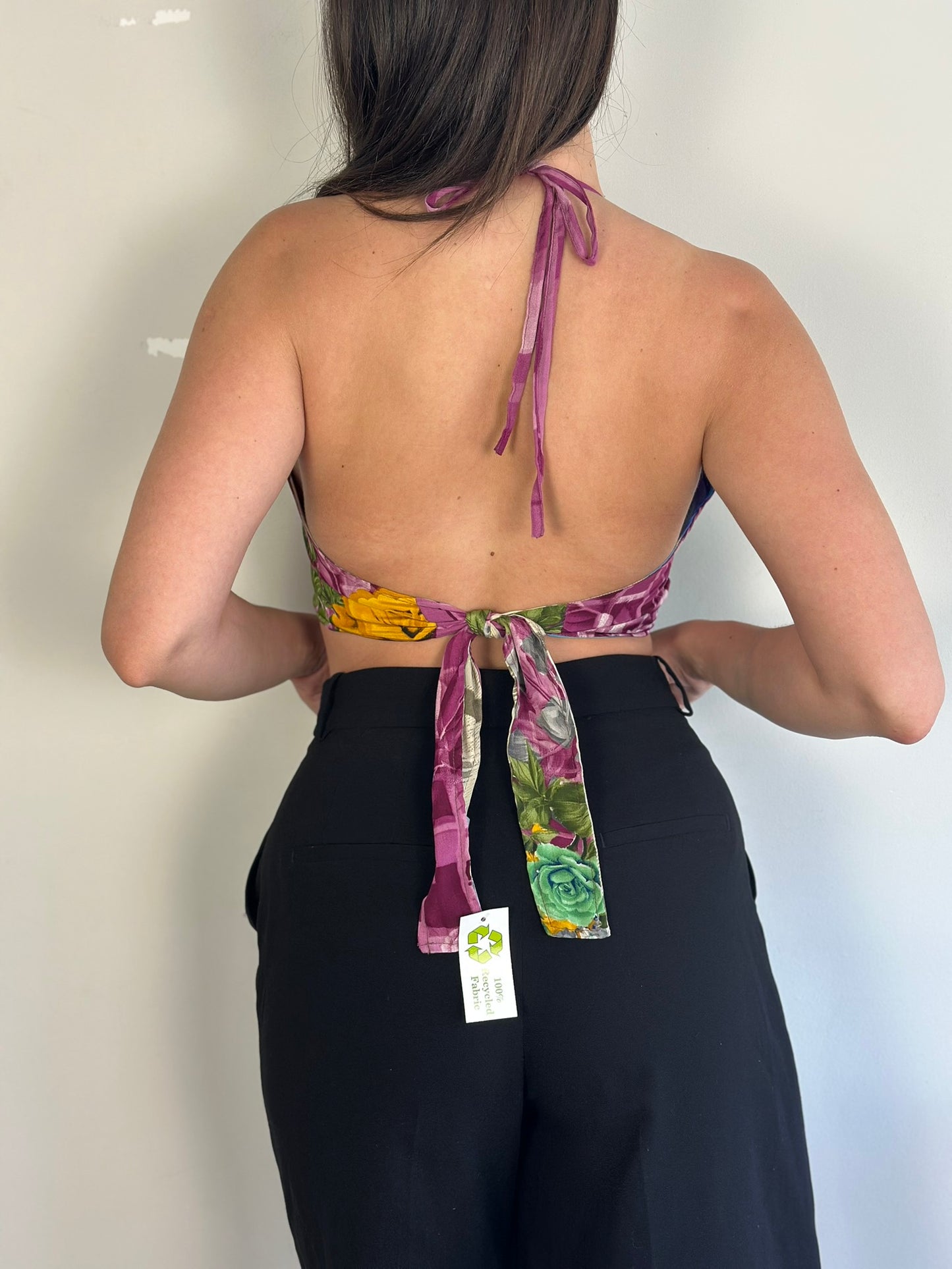 Silk Double Face Crop Top