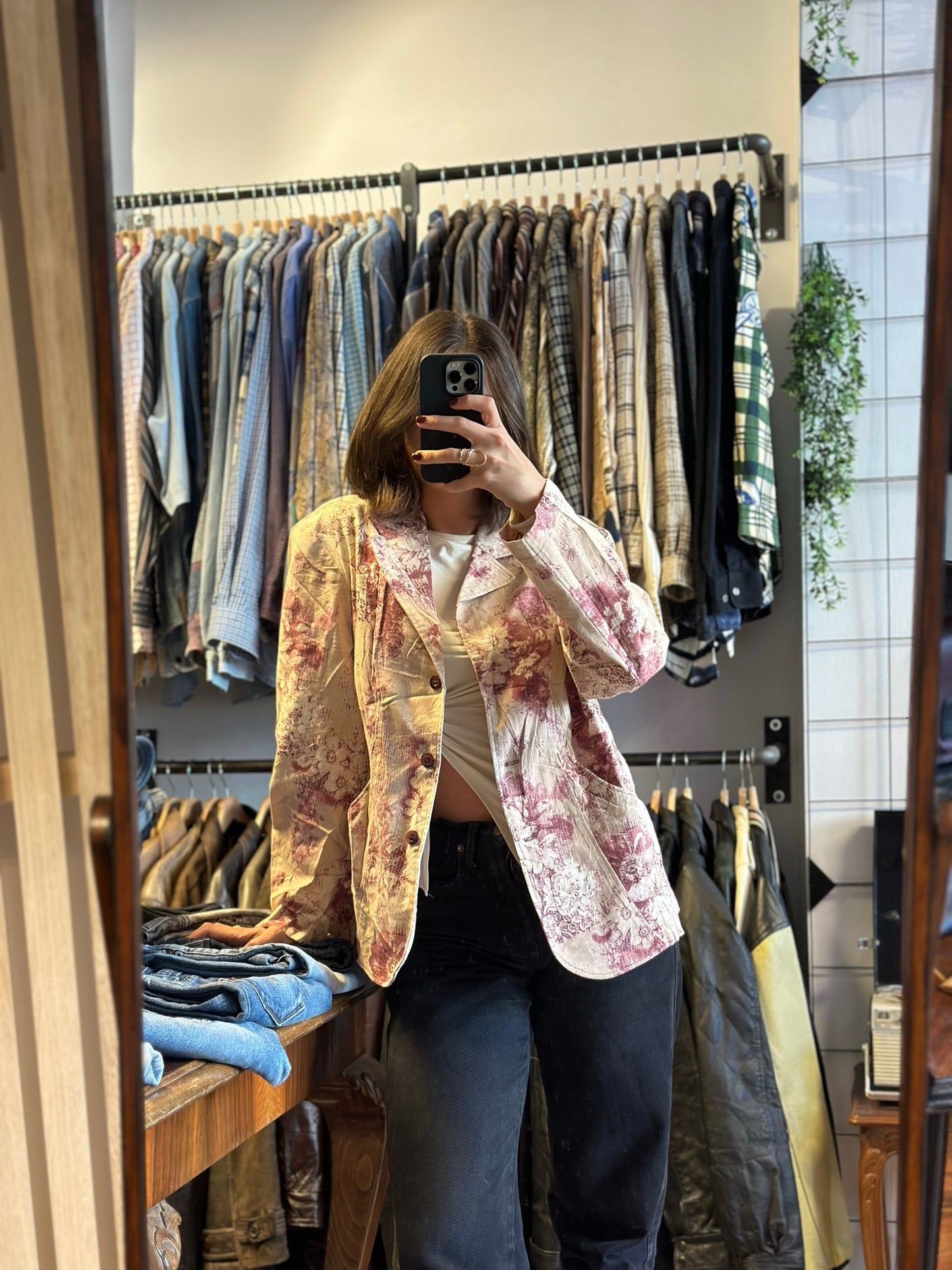 Vintage Printed Blazer