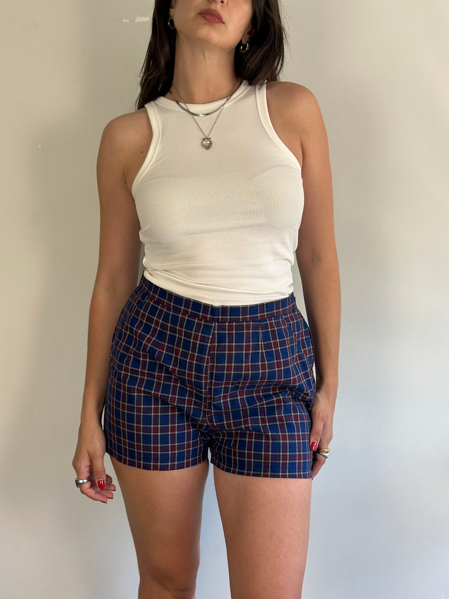 Vintage Checked Shorts